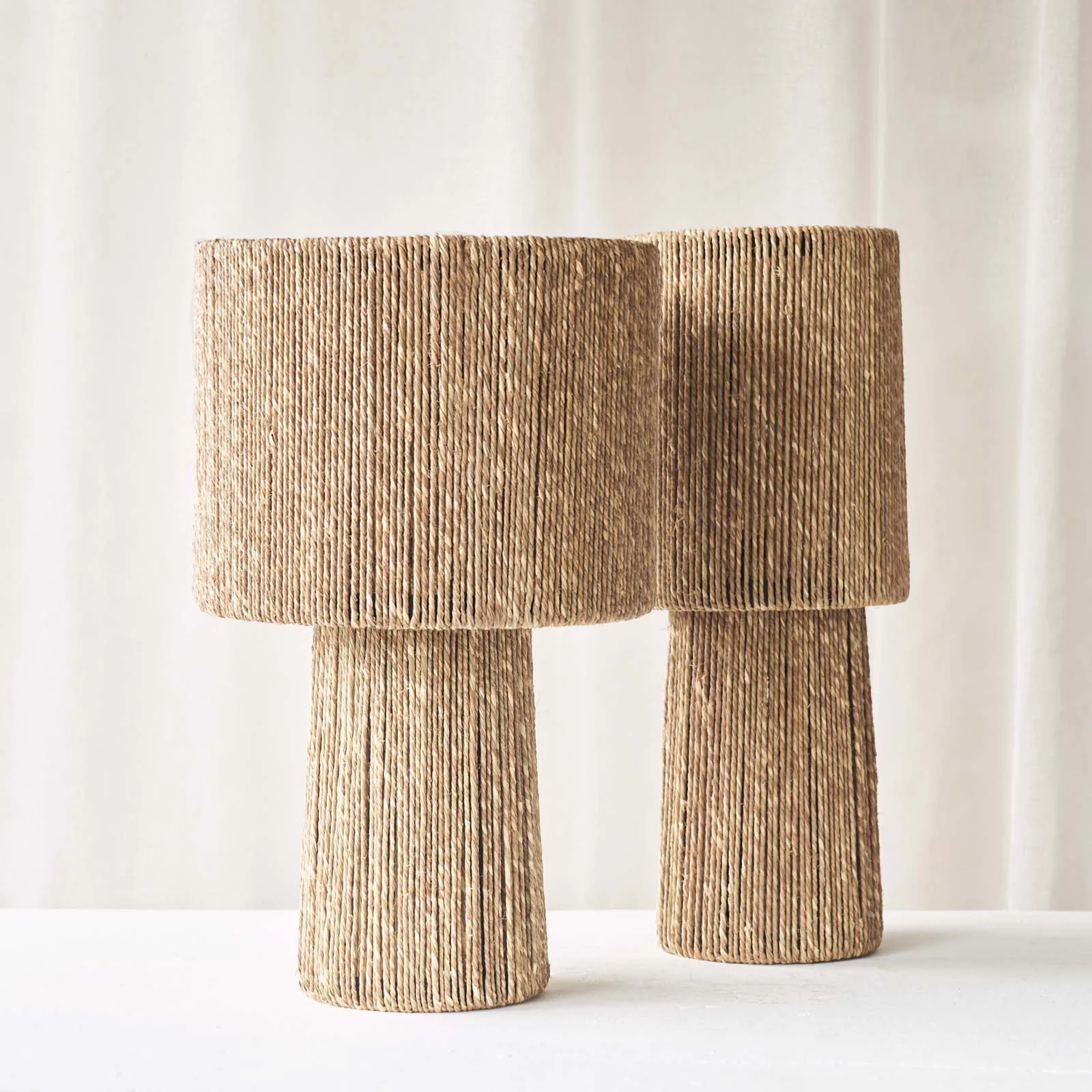 Pitino Jute Table Lamp | Tall - Natural - Image 3