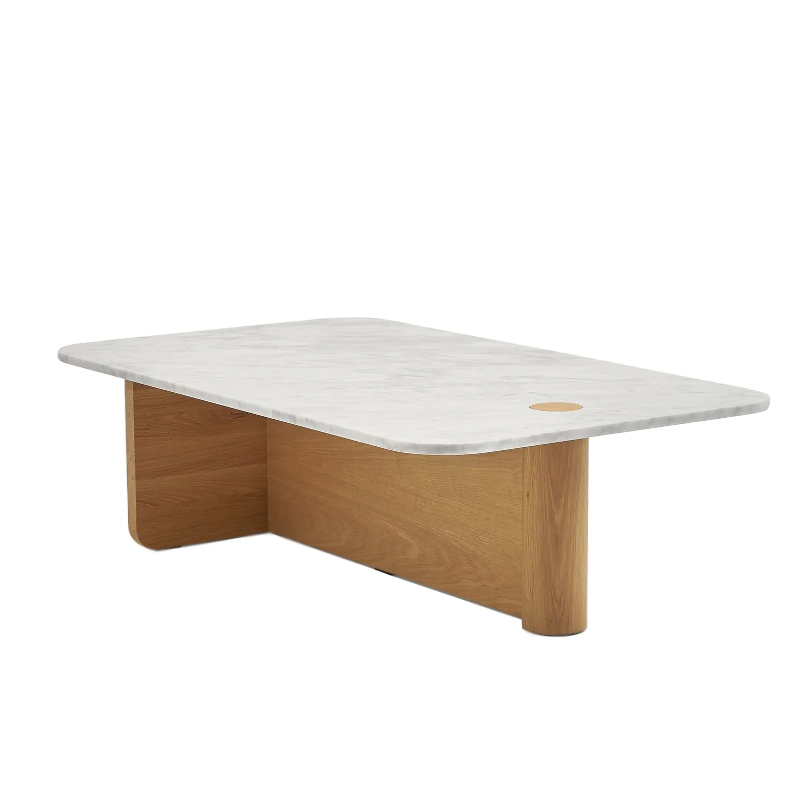Pivot Coffee Table | Marble Top with Oak Base - Image 8