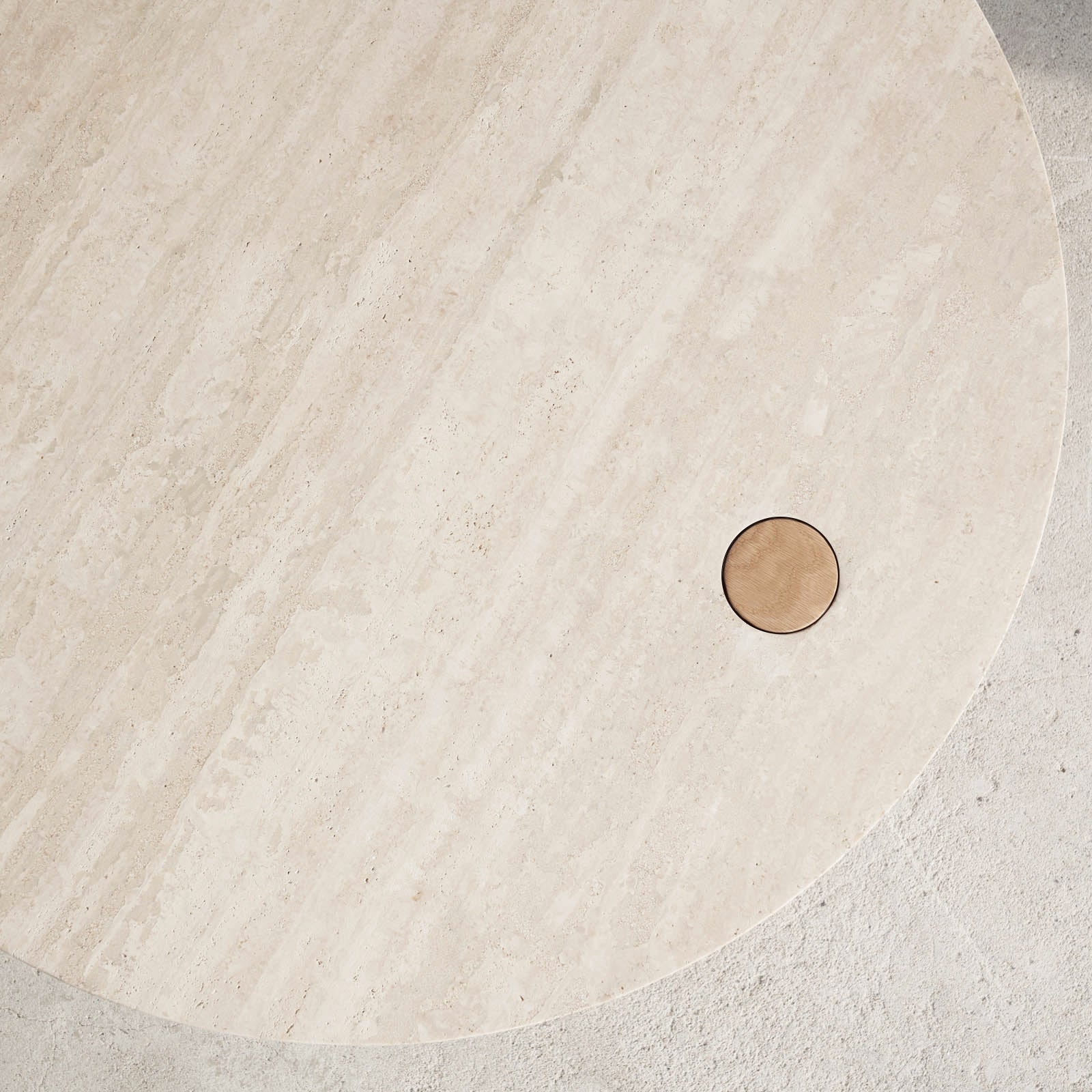 Pivot Coffee Table | Travertine Top with Oak Base - Image 4