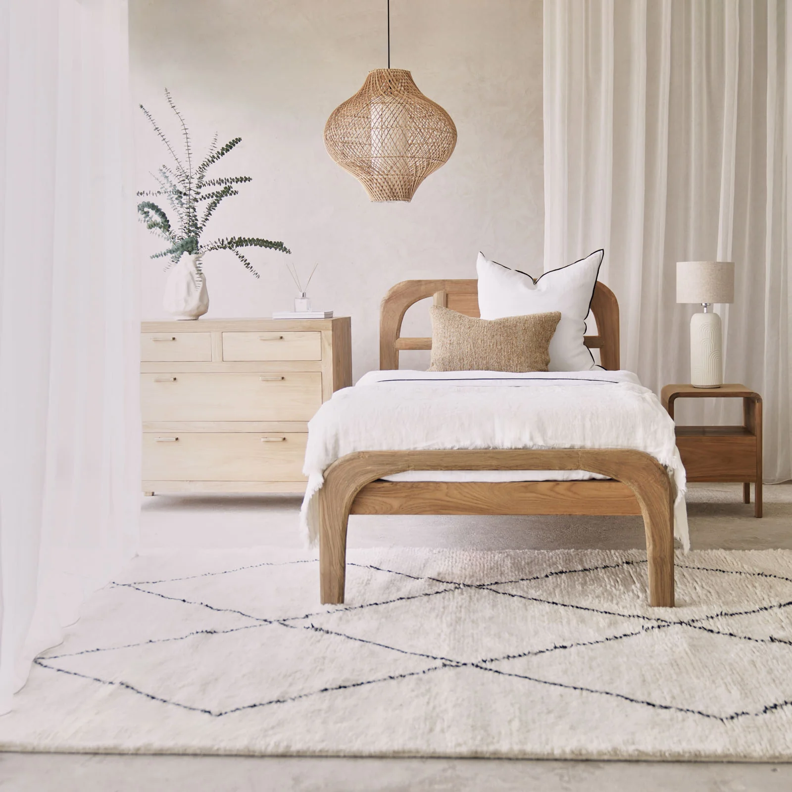 Plough Bed Frame | Teak - Natural (Single) - Image 5
