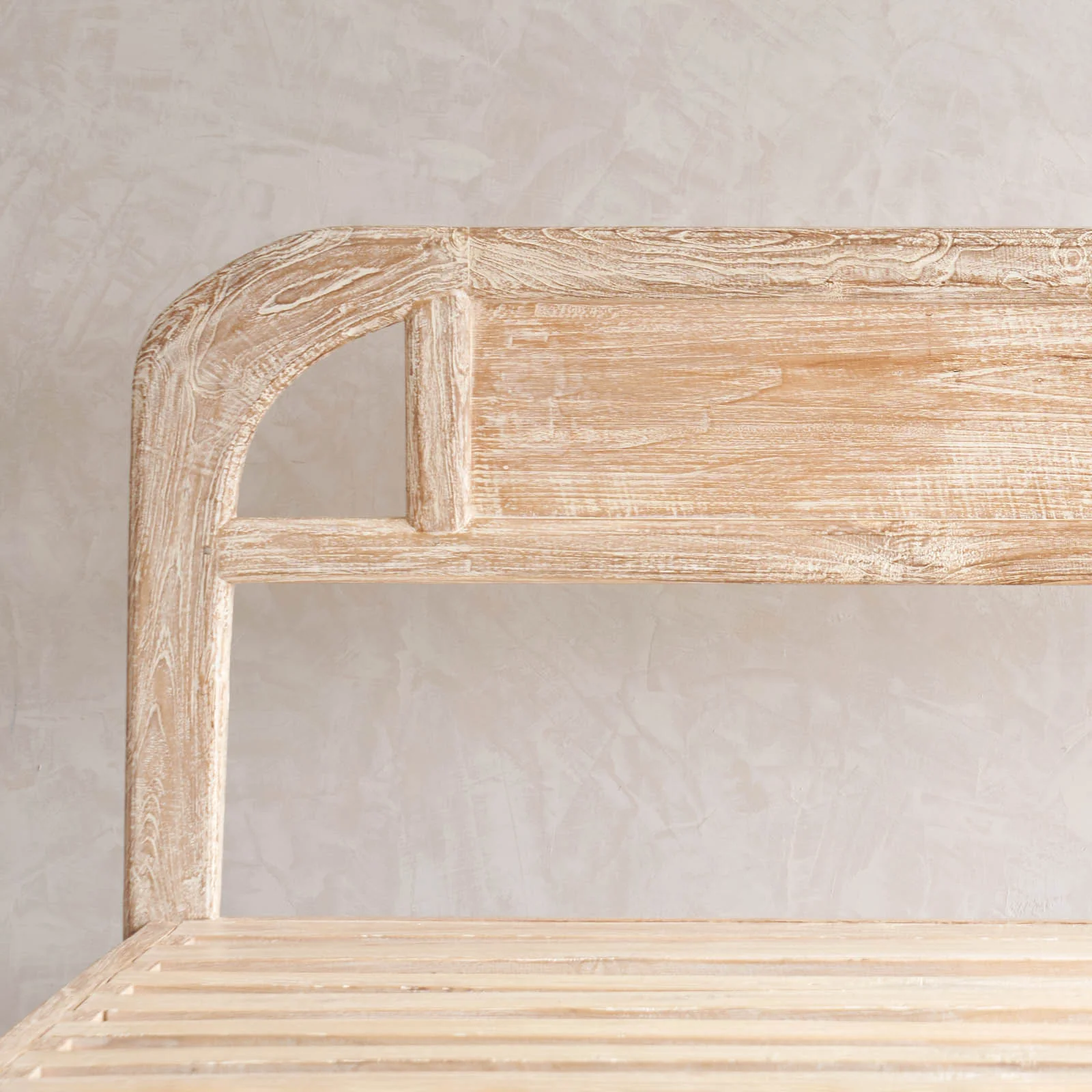 Plough Bed Frame | Teak - Whitewash - Image 4