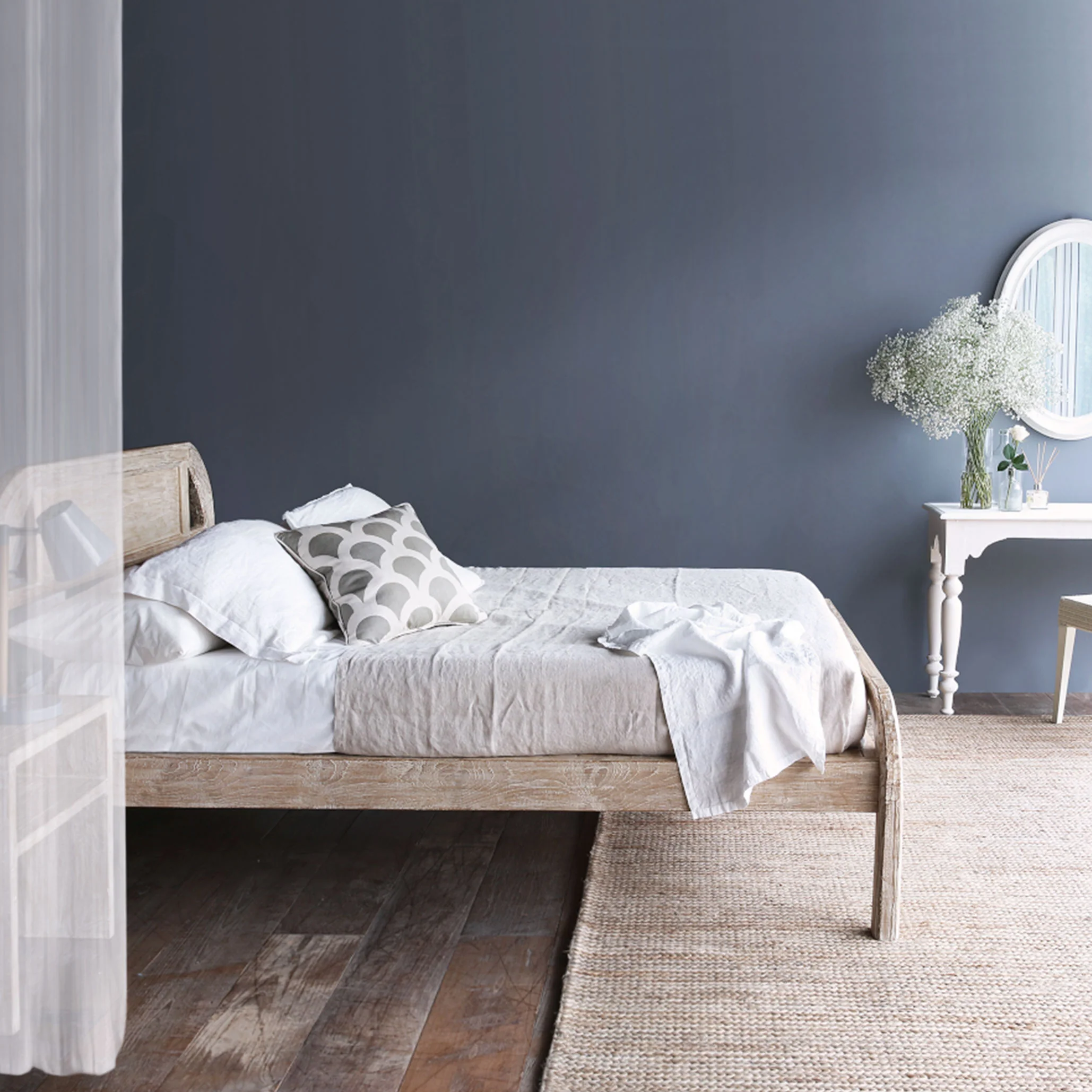 Plough Bed Frame | Teak - Whitewash - Image 5
