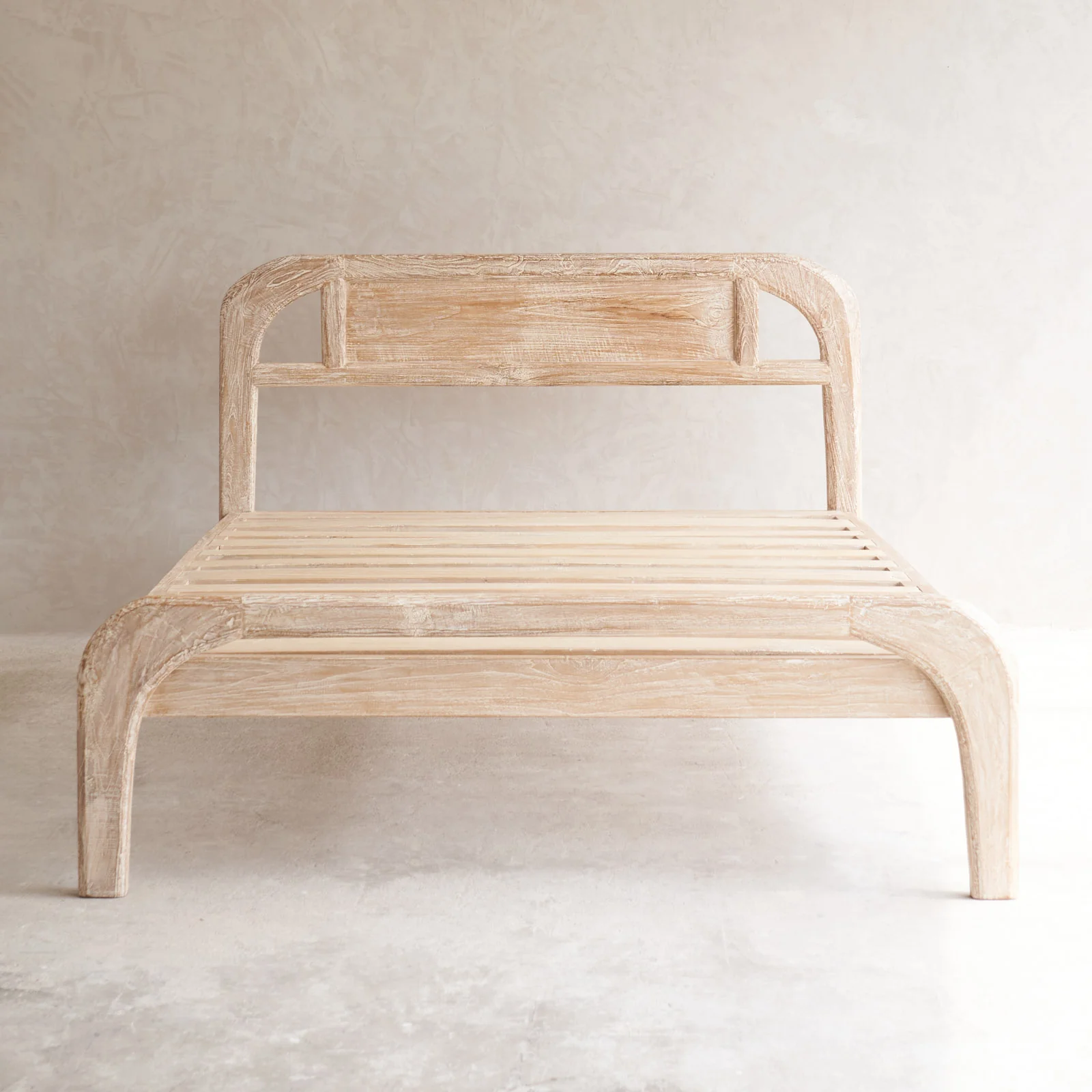 Plough Bed Frame | Teak - Whitewash - Image 7