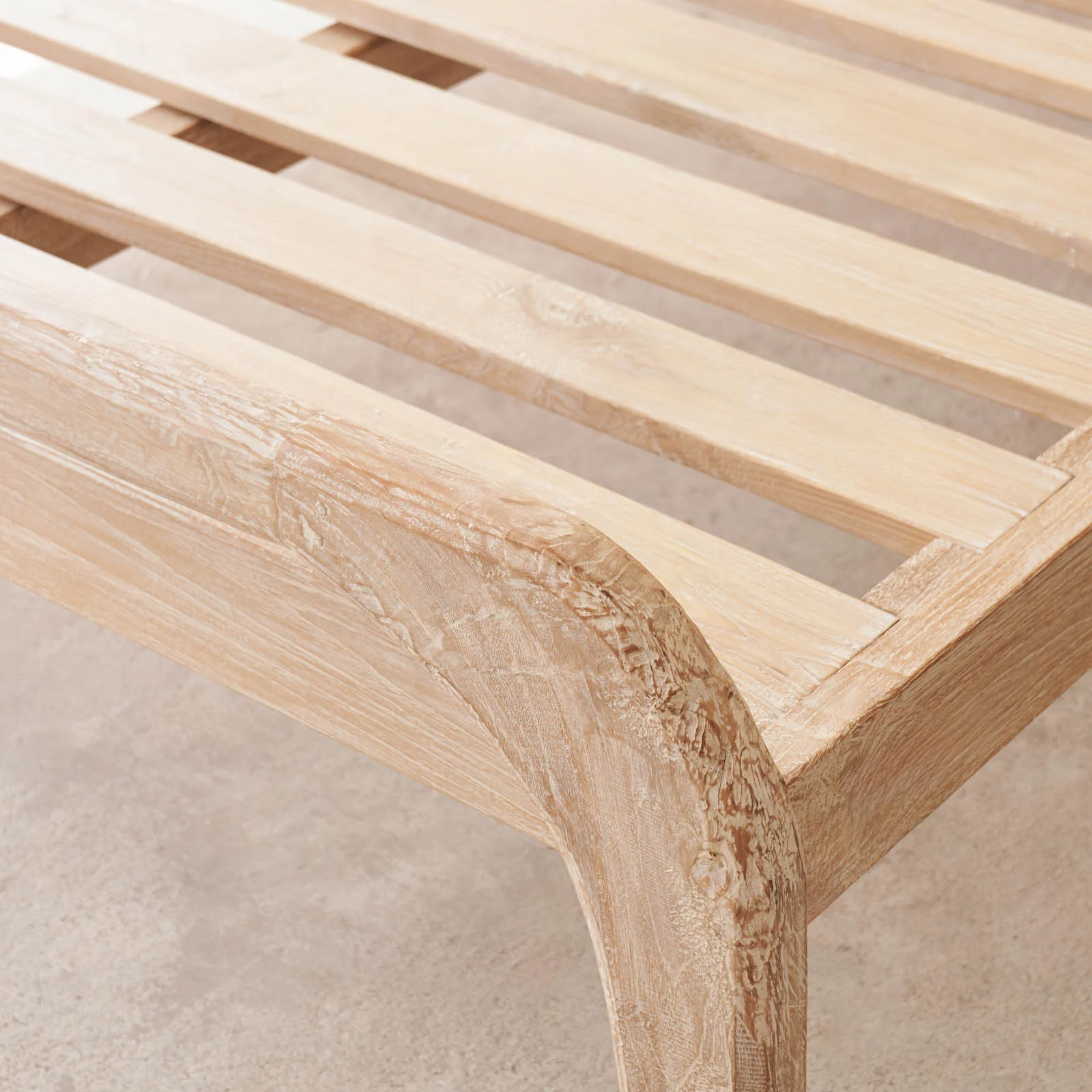Plough Bed Frame | Teak - Whitewash - Image 8