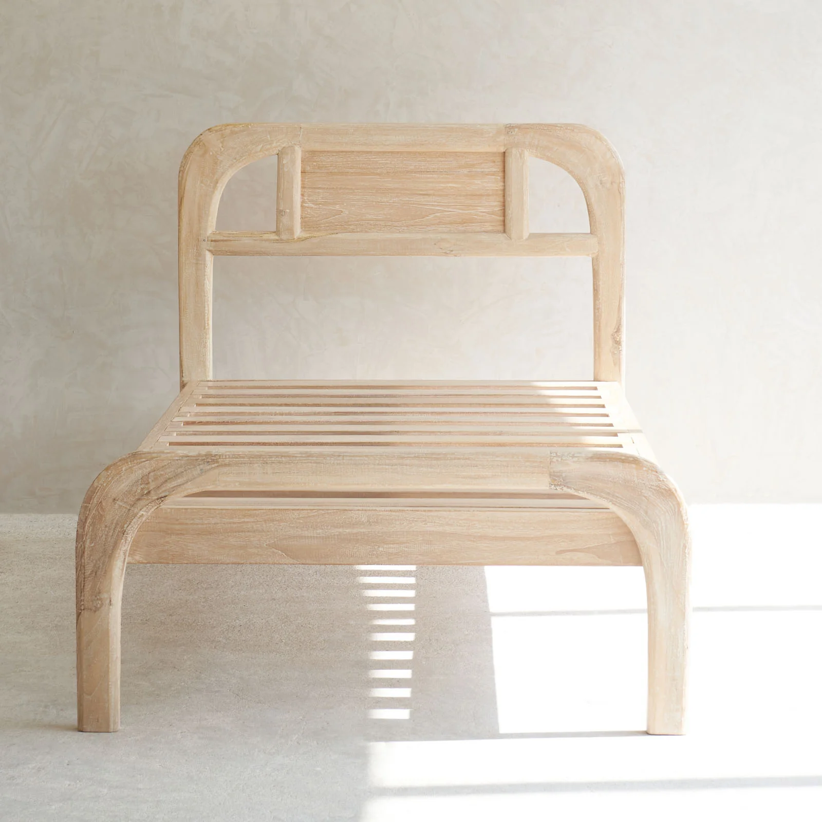 Plough Bed Frame | Teak - Whitewash (Single) - Image 4