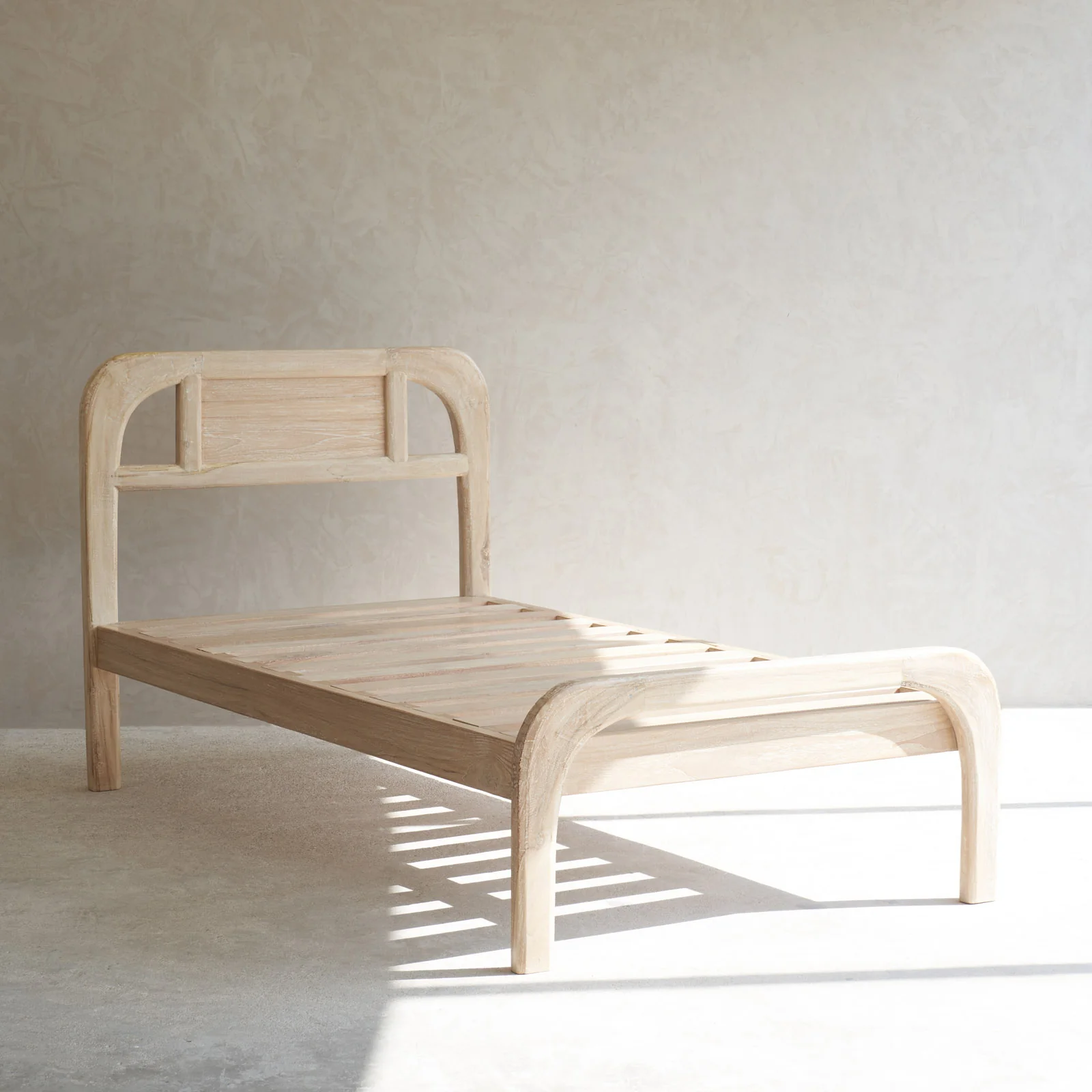 Plough Bed Frame | Teak - Whitewash (Single) - Image 5