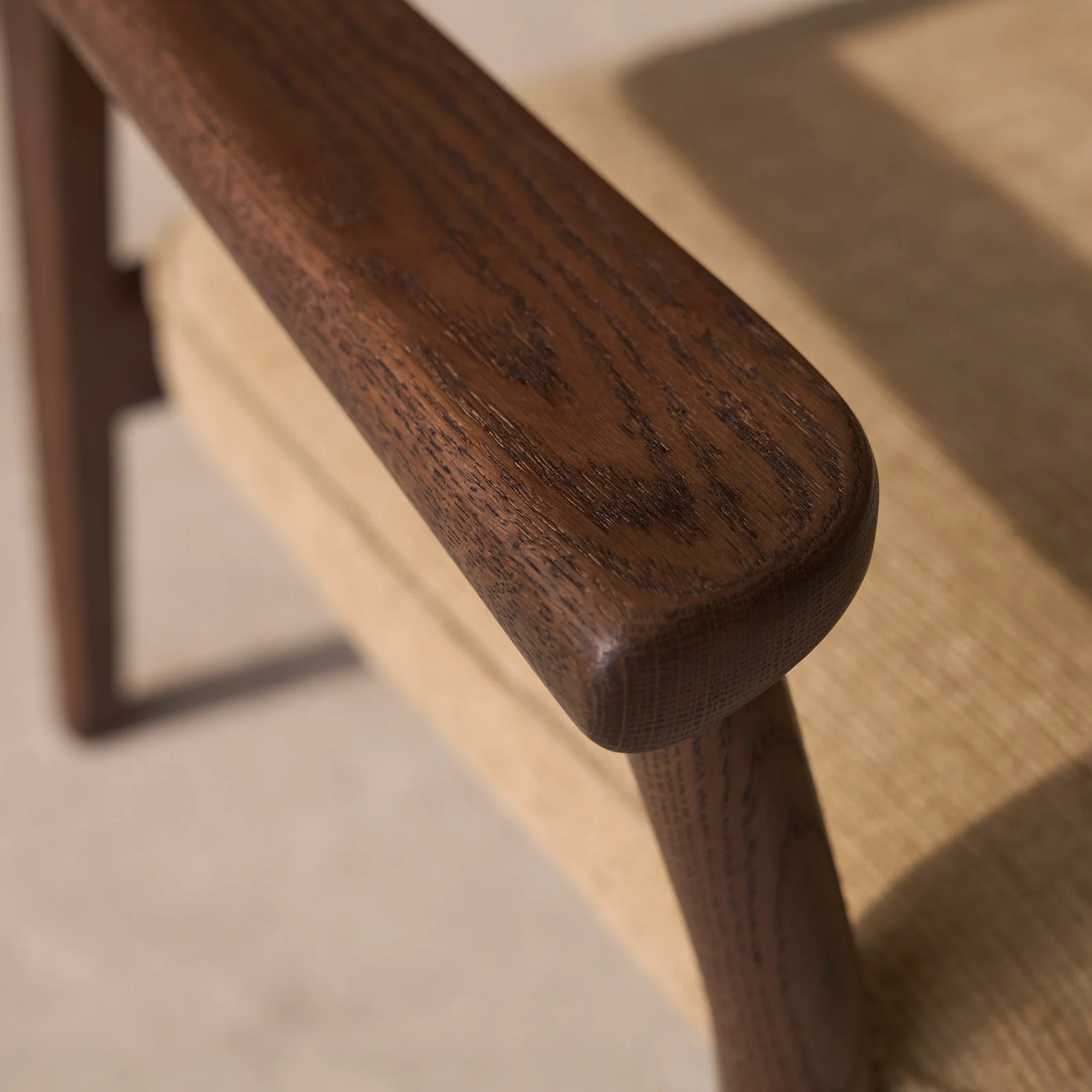Poise Fabric Armchair | Espresso Oak Frame - Toffee - Image 10