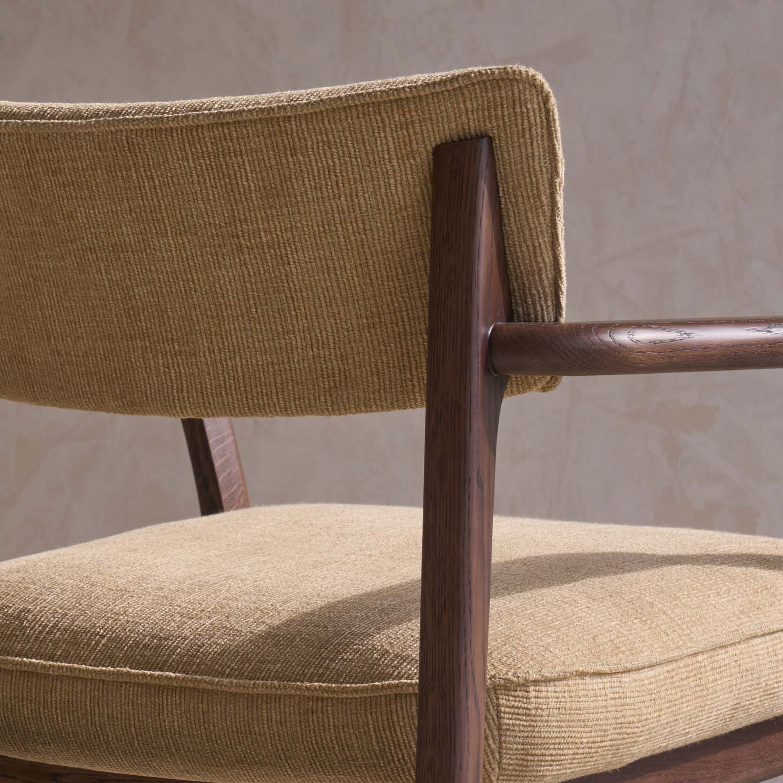 Poise Fabric Armchair | Espresso Oak Frame - Toffee - Image 6