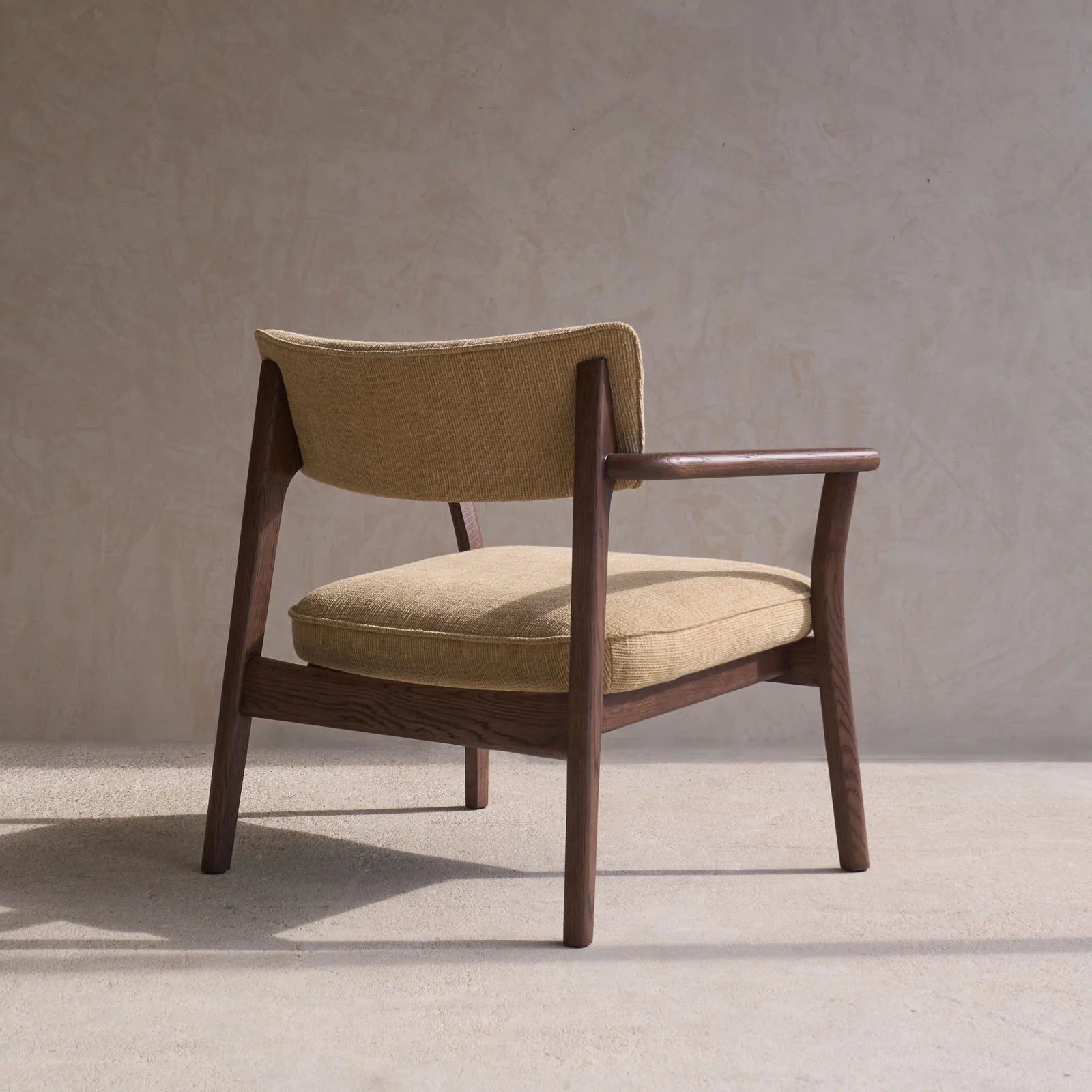 Poise Fabric Armchair | Espresso Oak Frame - Toffee - Image 7