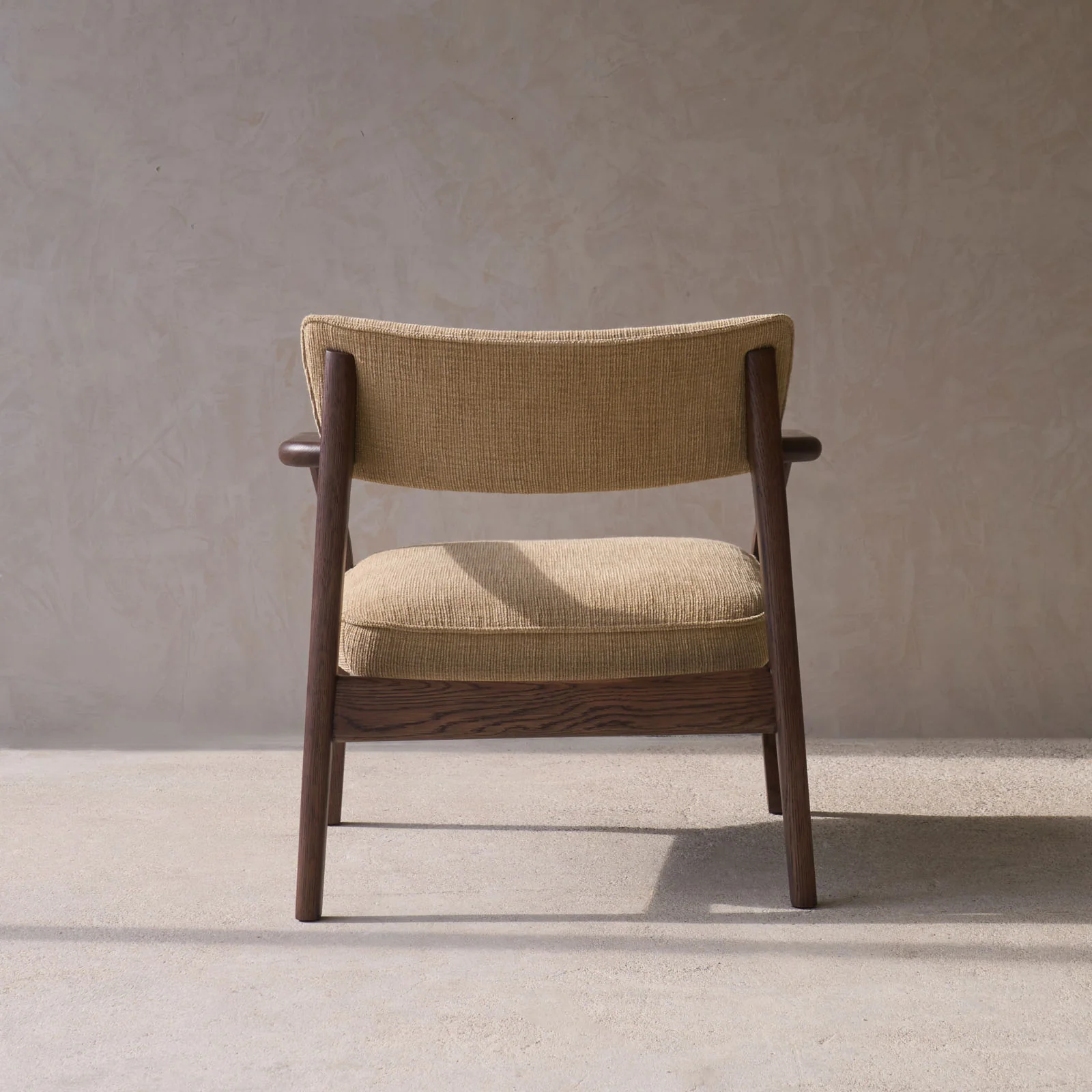Poise Fabric Armchair | Espresso Oak Frame - Toffee - Image 8