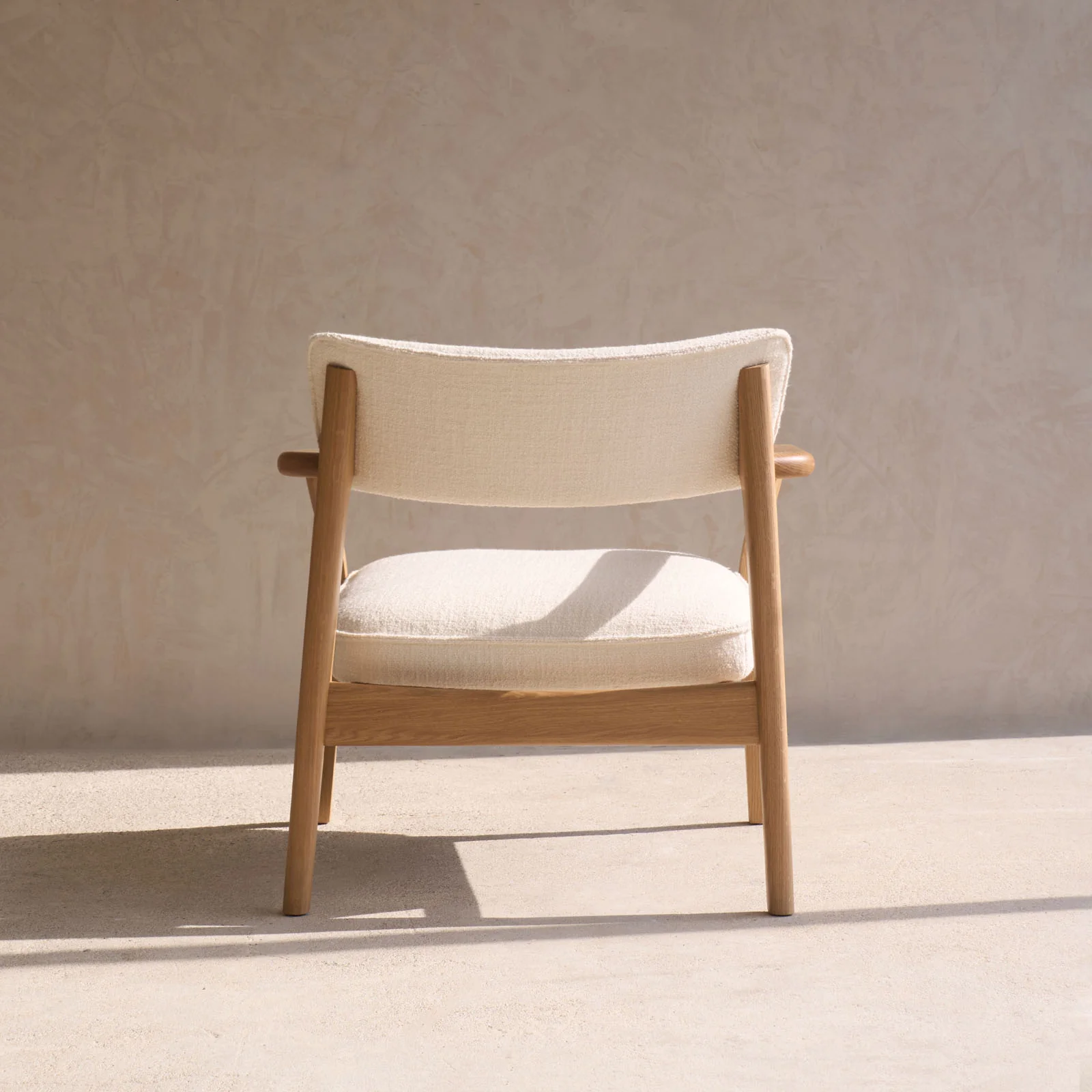 Poise Fabric Armchair | Oak Frame - Panna Cotta - Image 10