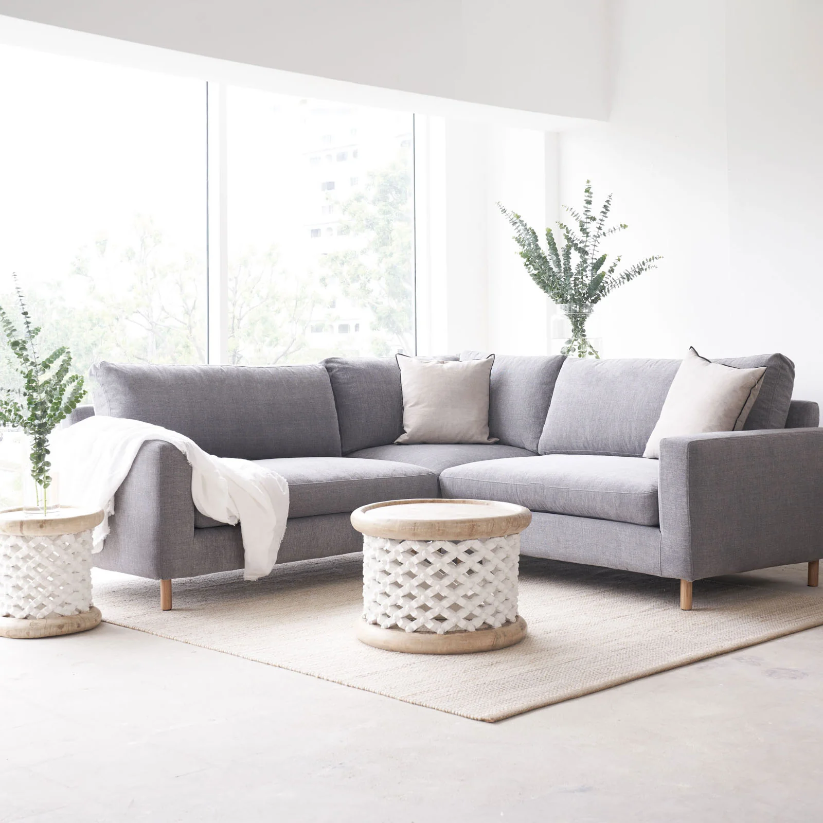 Ponte Corner Sofa | Bespoke Fabric & Leather (228cm) - Image 11