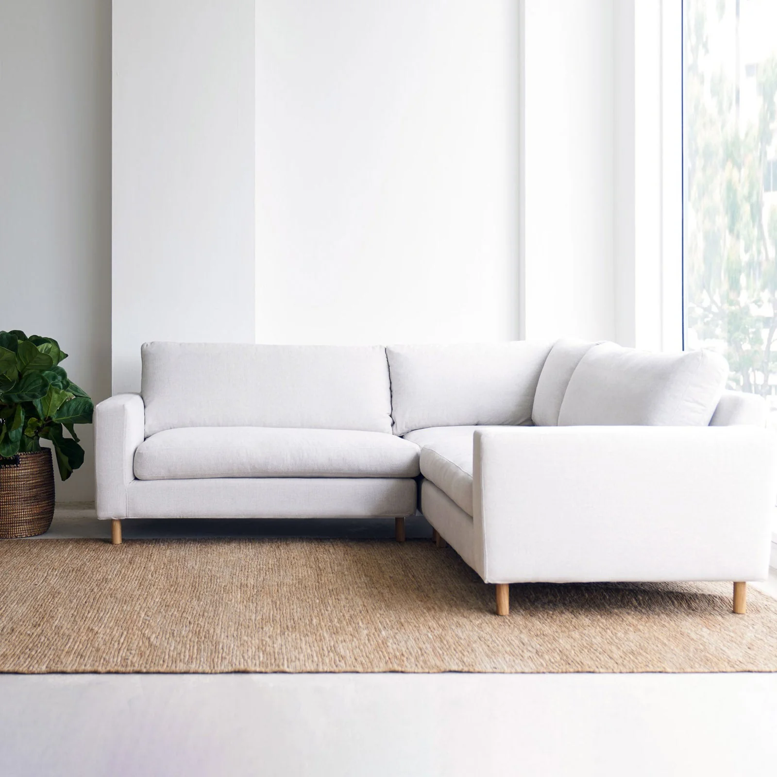 Ponte Corner Sofa | Bespoke Fabric & Leather (228cm) - Image 8