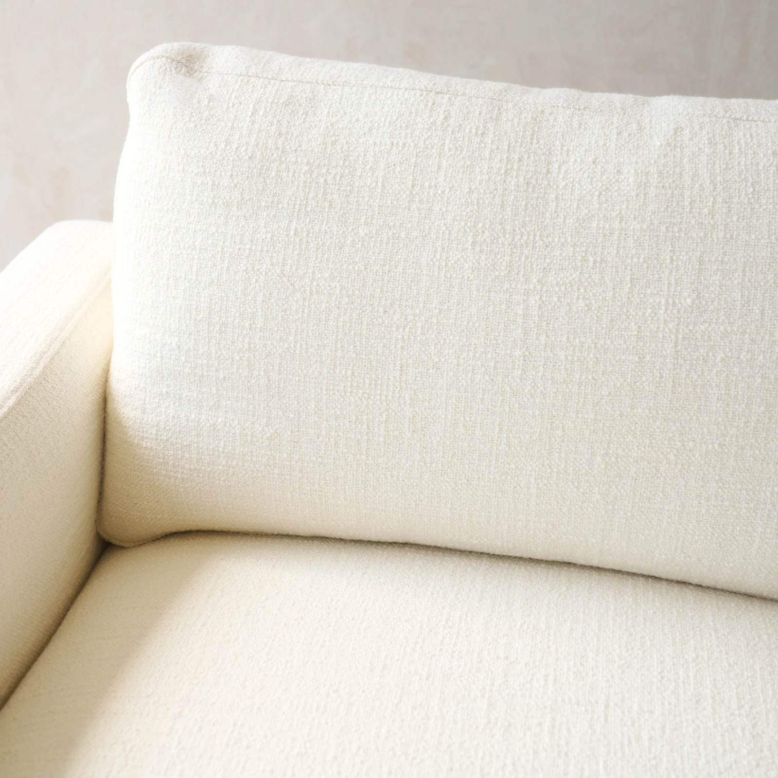 Ponte Fabric Sofa | Blonde Oak - Panna Cotta (185cm) - Image 2