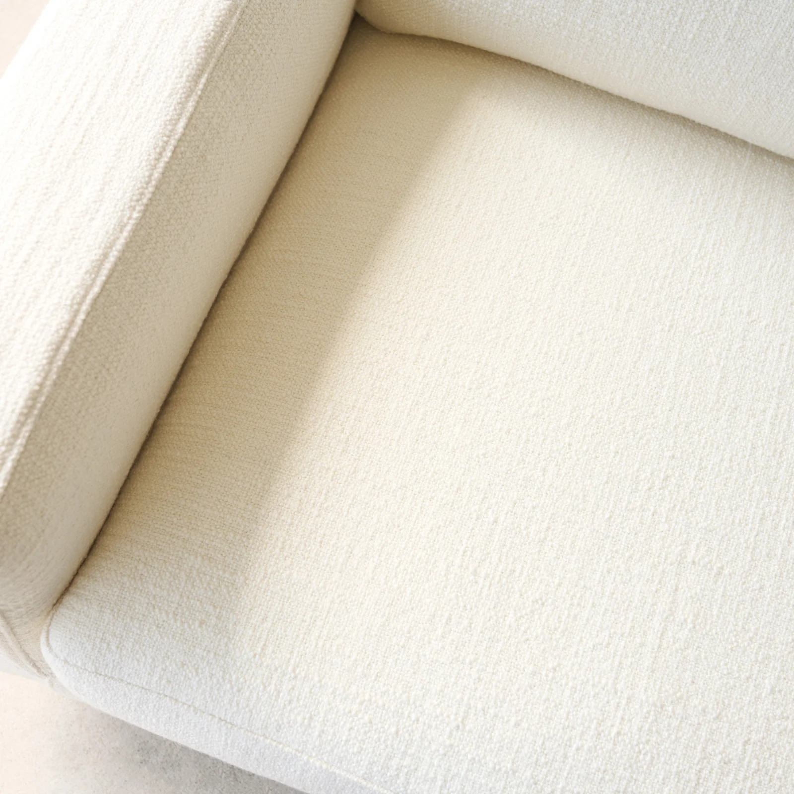 Ponte Fabric Sofa | Blonde Oak - Panna Cotta (185cm) - Image 4