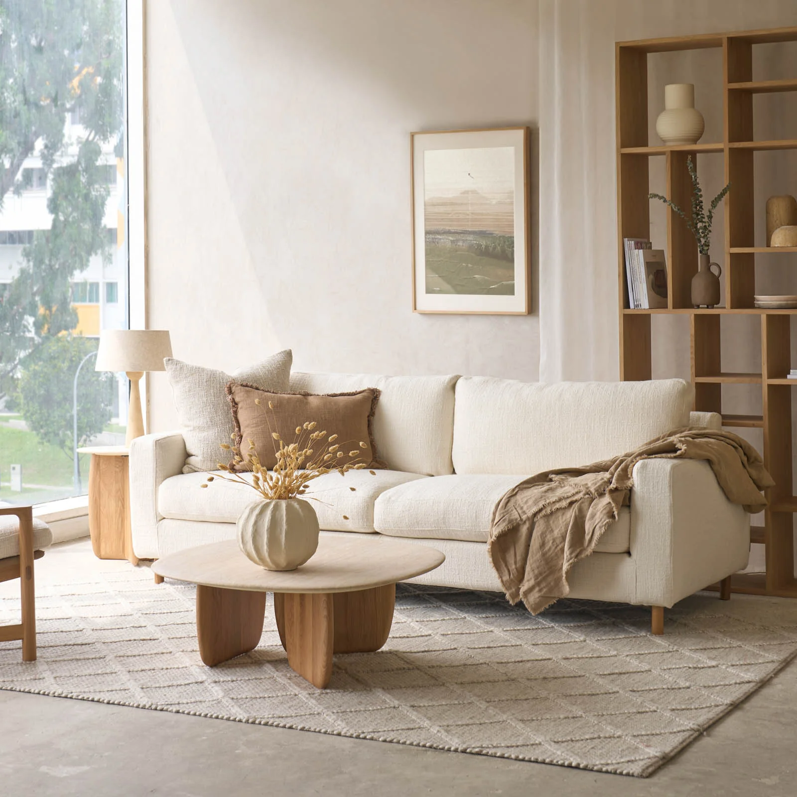 Ponte Fabric Sofa | 3 Seater - Panna Cotta (230cm) - Image 4