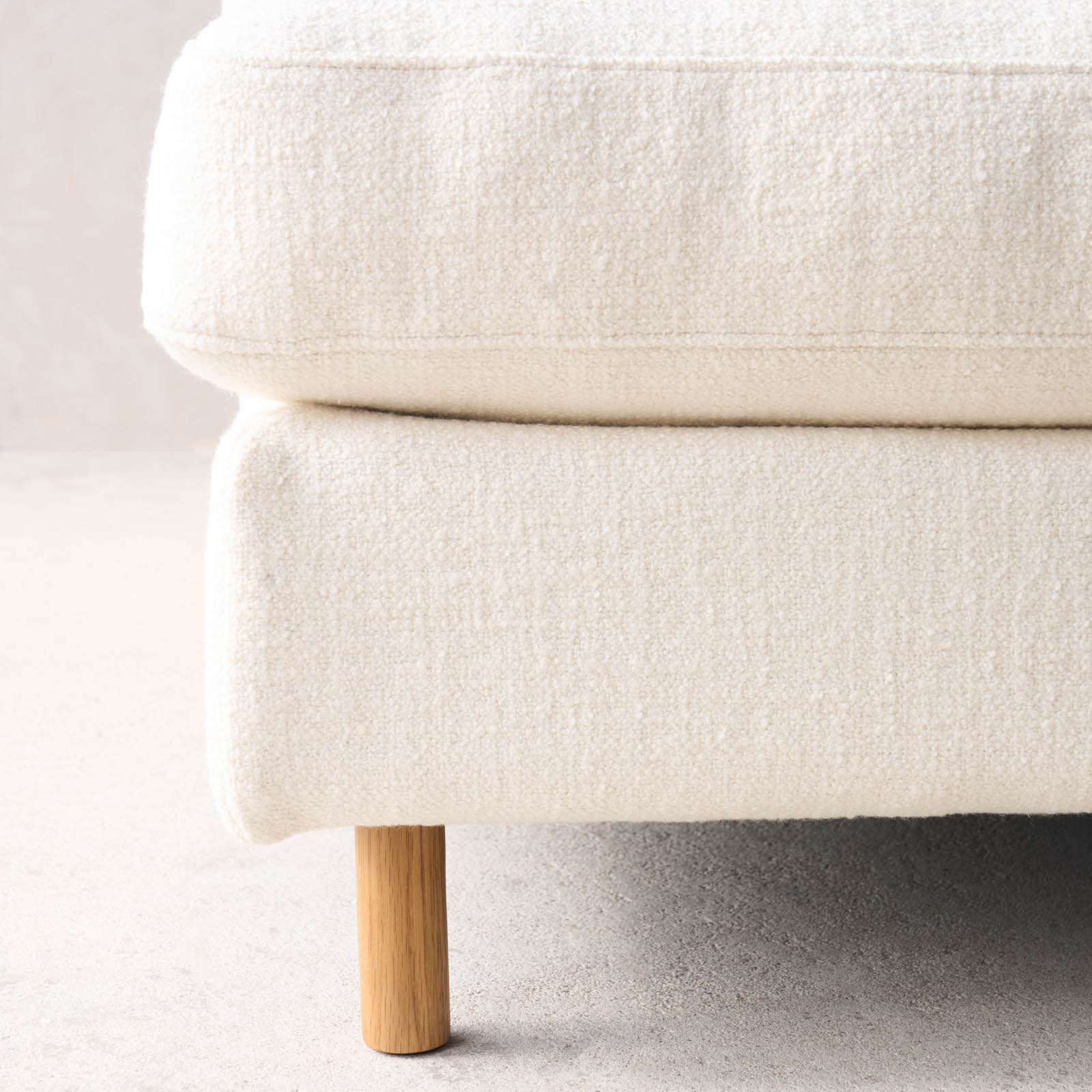 Ponte Long L Shape Fabric Sofa | Panna Cotta (270 cm) - Image 4