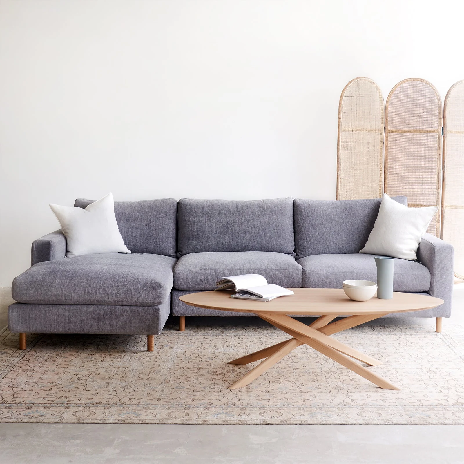 Ponte Long L Shape Sofa | Bespoke Fabric (270 cm) - Image 7