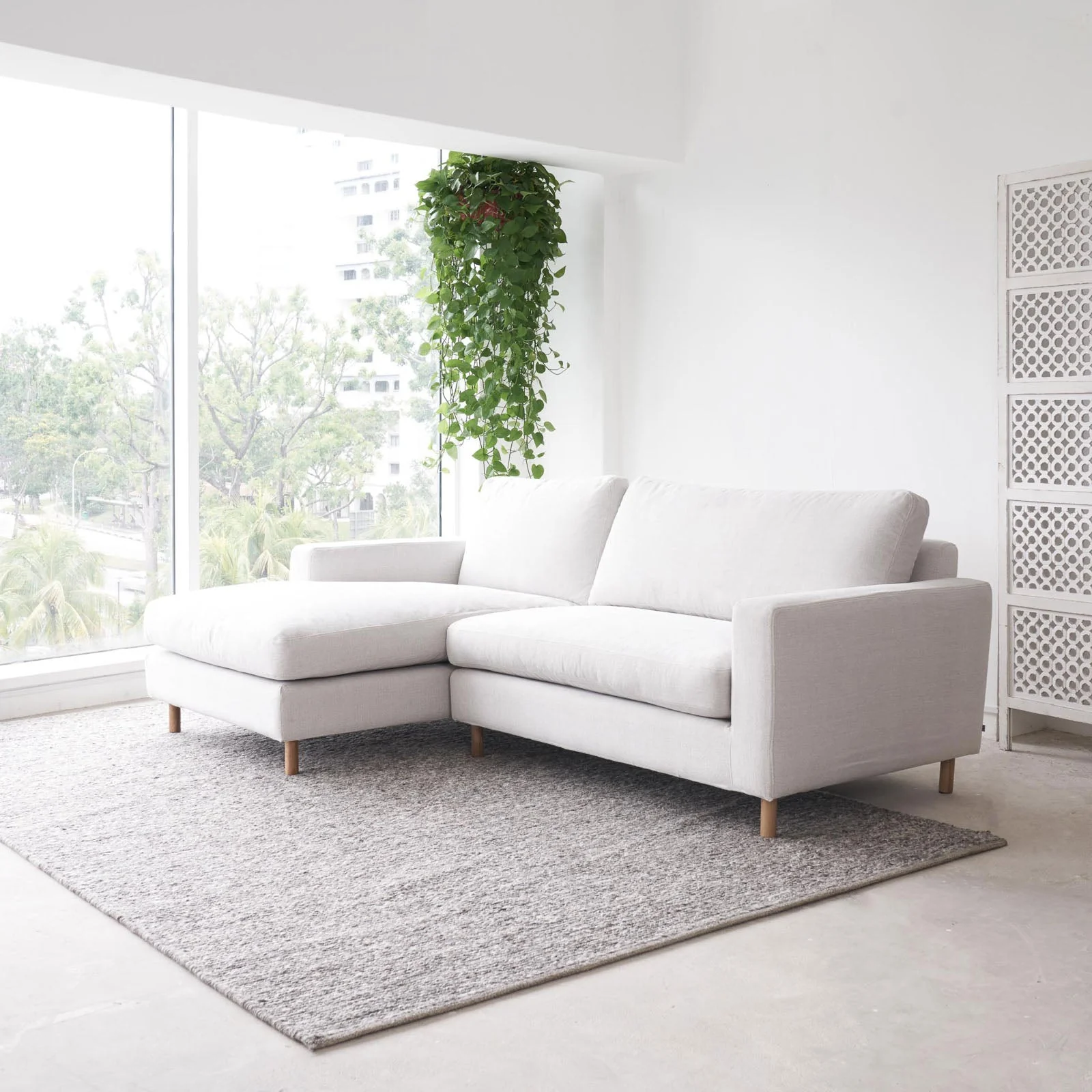 Ponte Petite L Shape Fabric Sofa (228cm) - Image 7