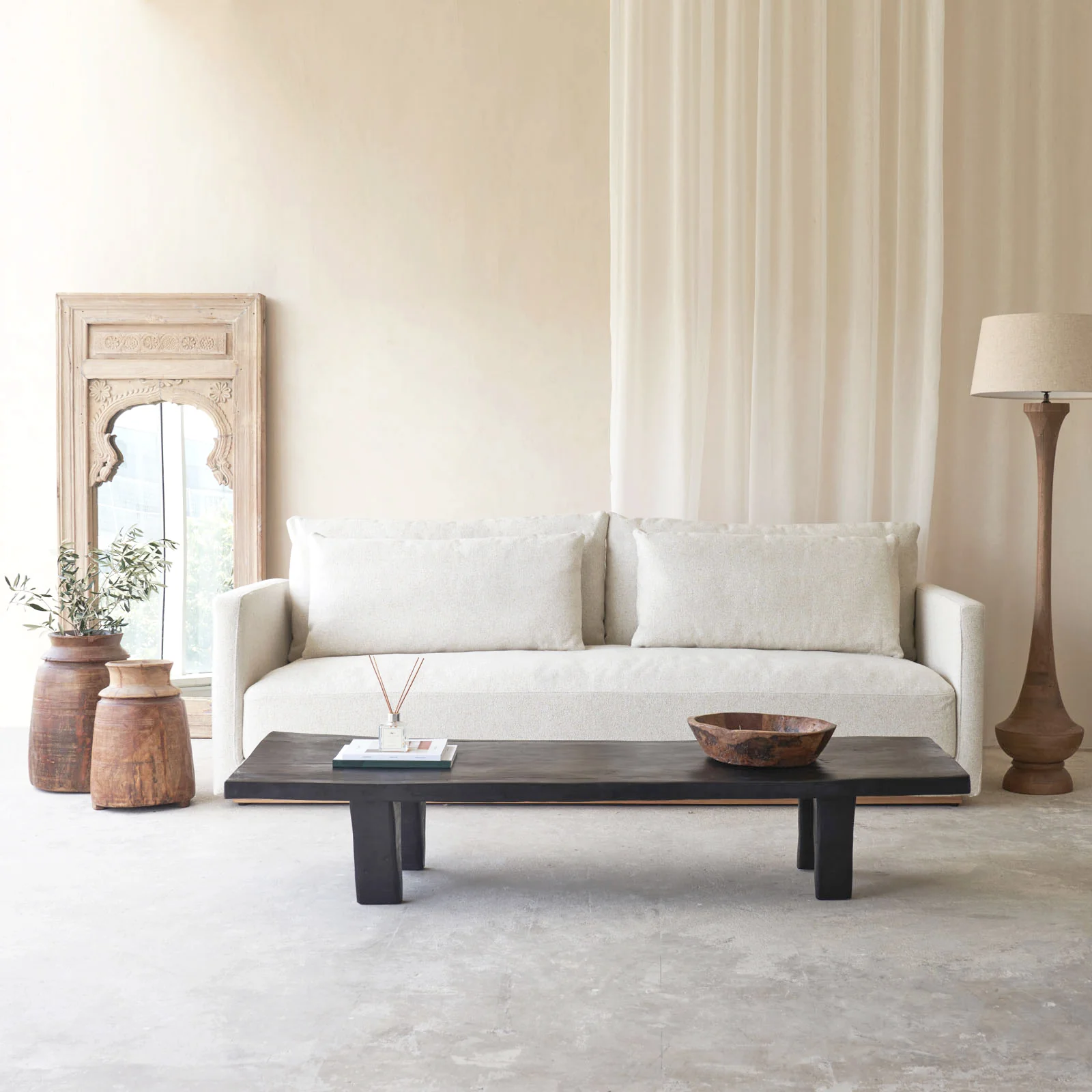 Portofino Fabric Sofa | Wheat (240cm) - Image 3
