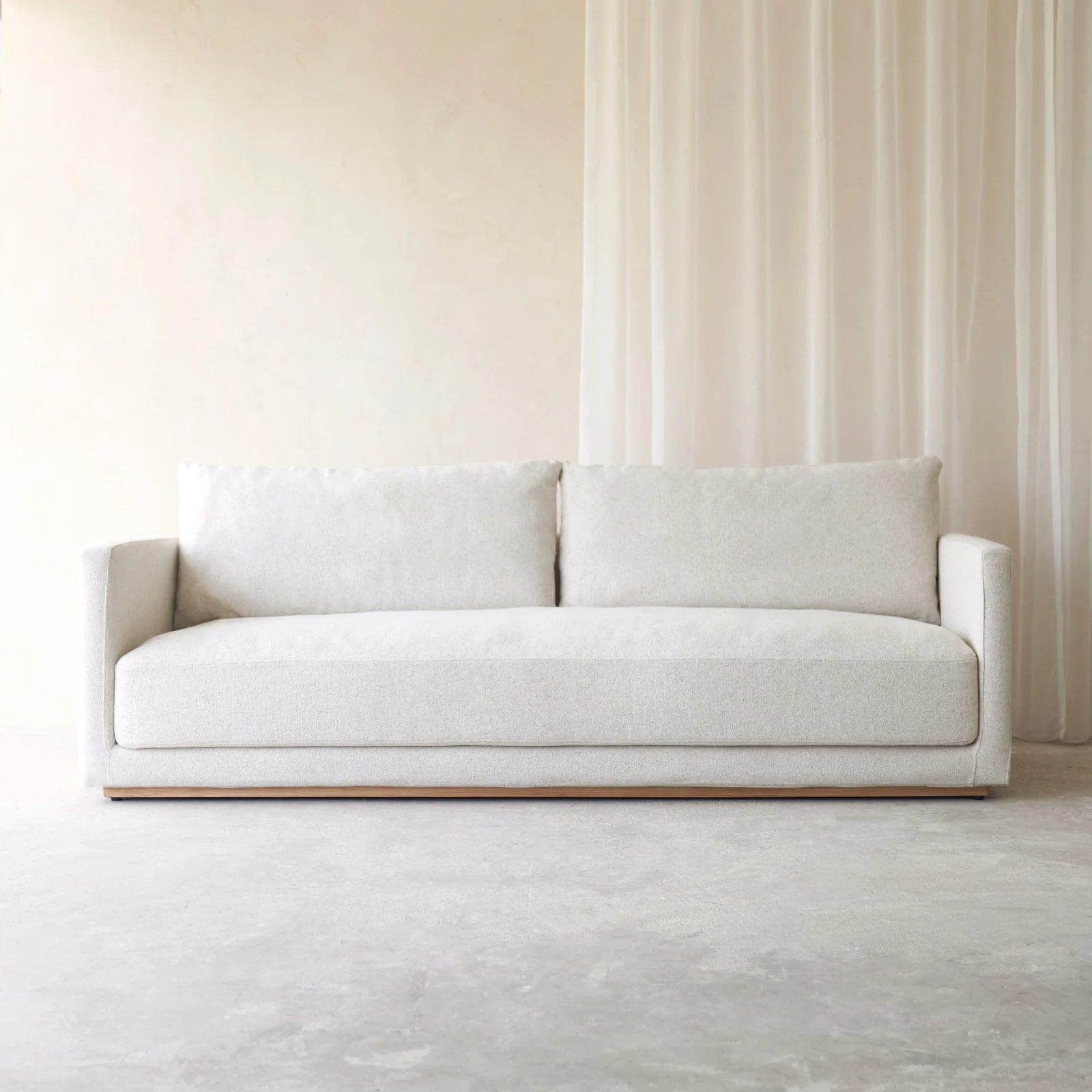 Portofino Fabric Sofa | Wheat (240cm) - Image 4