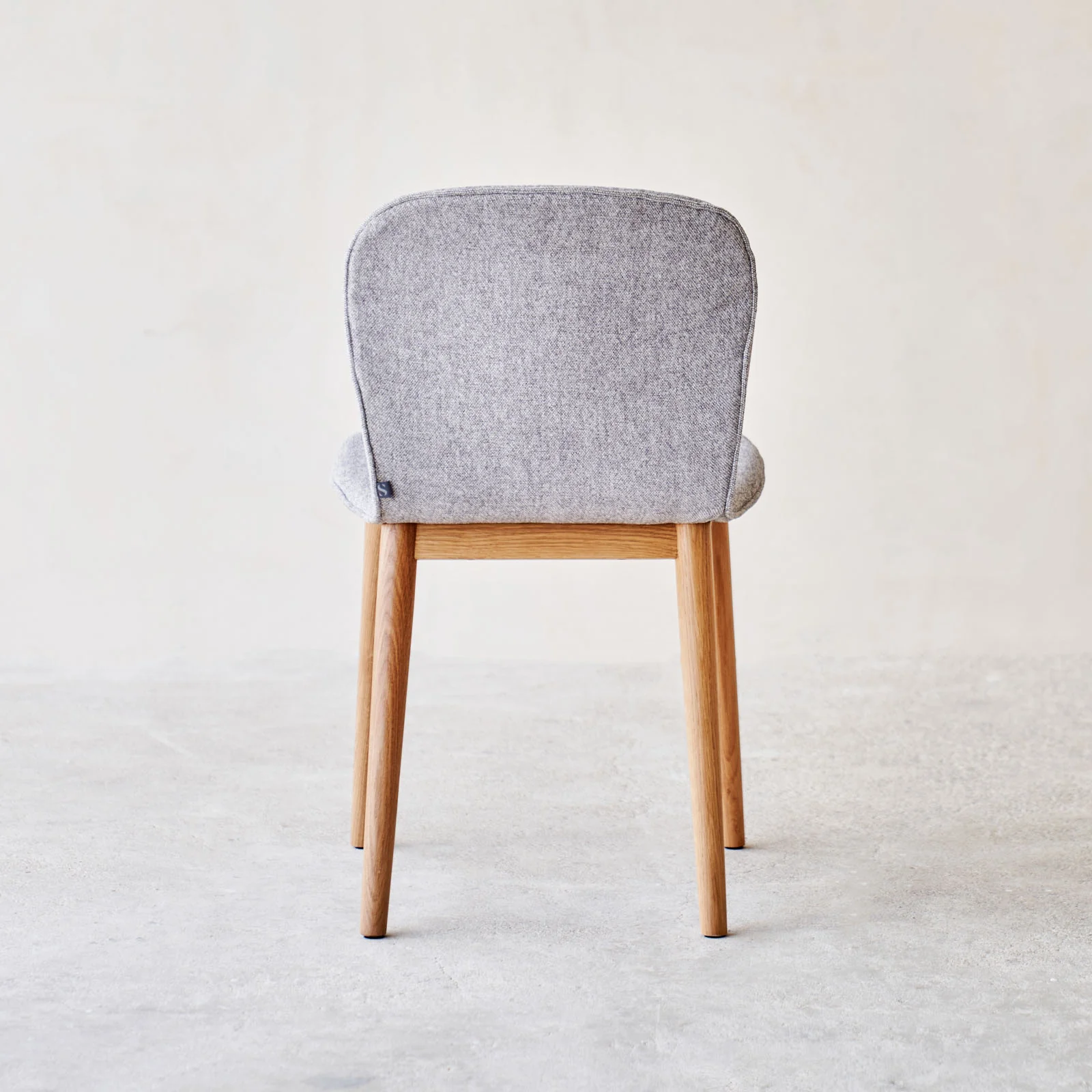 Puddle Dining Chair | Oak Frame - Bespoke Fabric - Image 4
