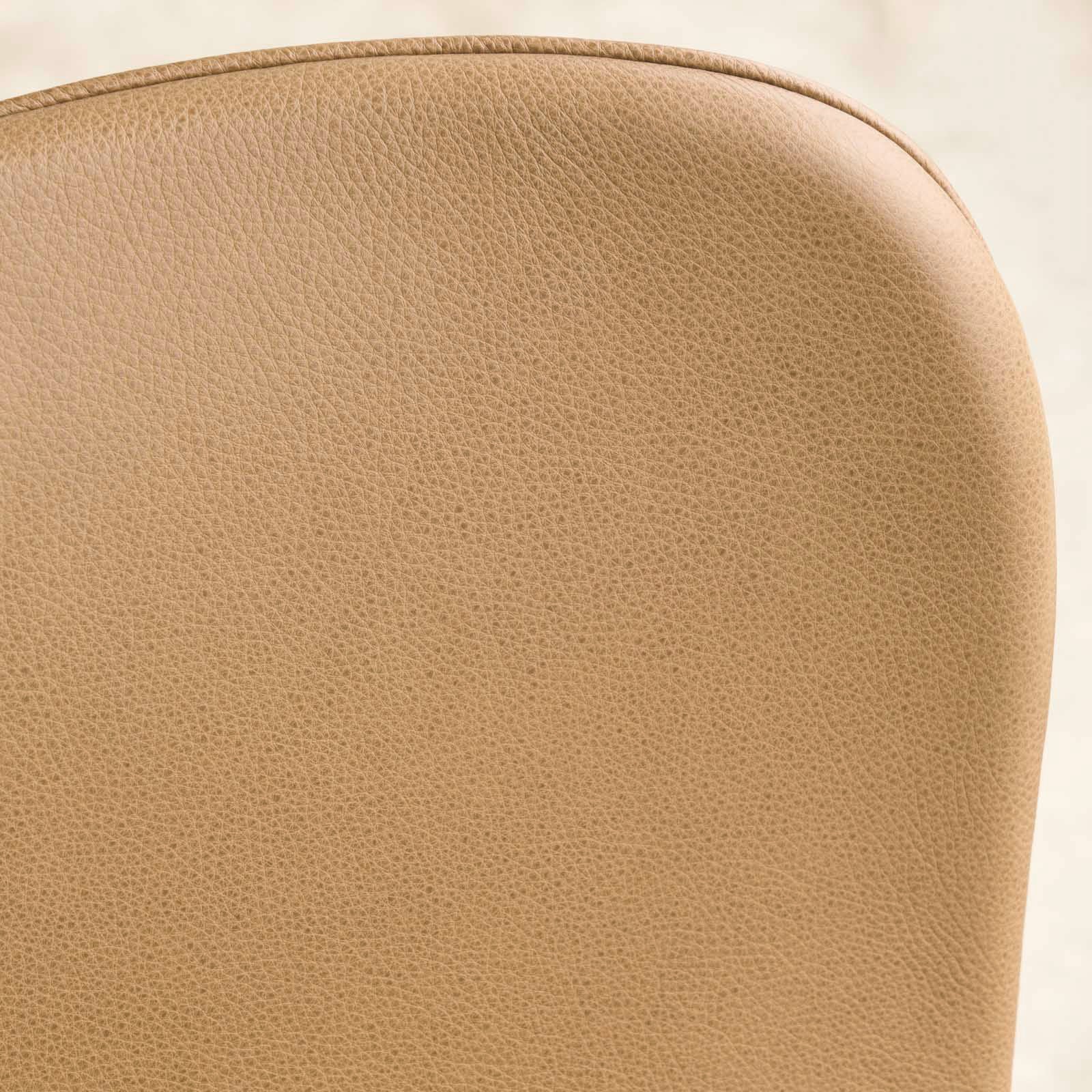 Puddle Leather Dining Chair | Oak Frame - Pecan - Image 2