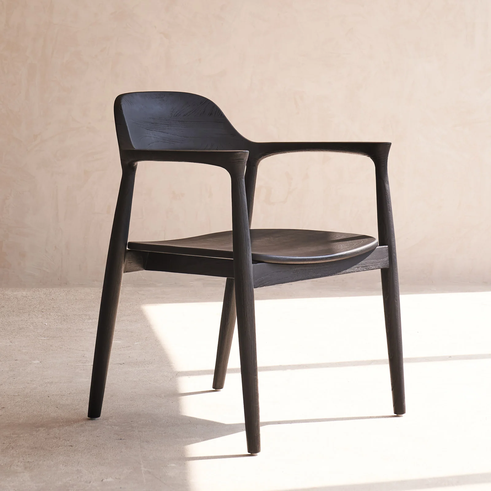 Raku Dining Chair | Teak - Black - Image 3