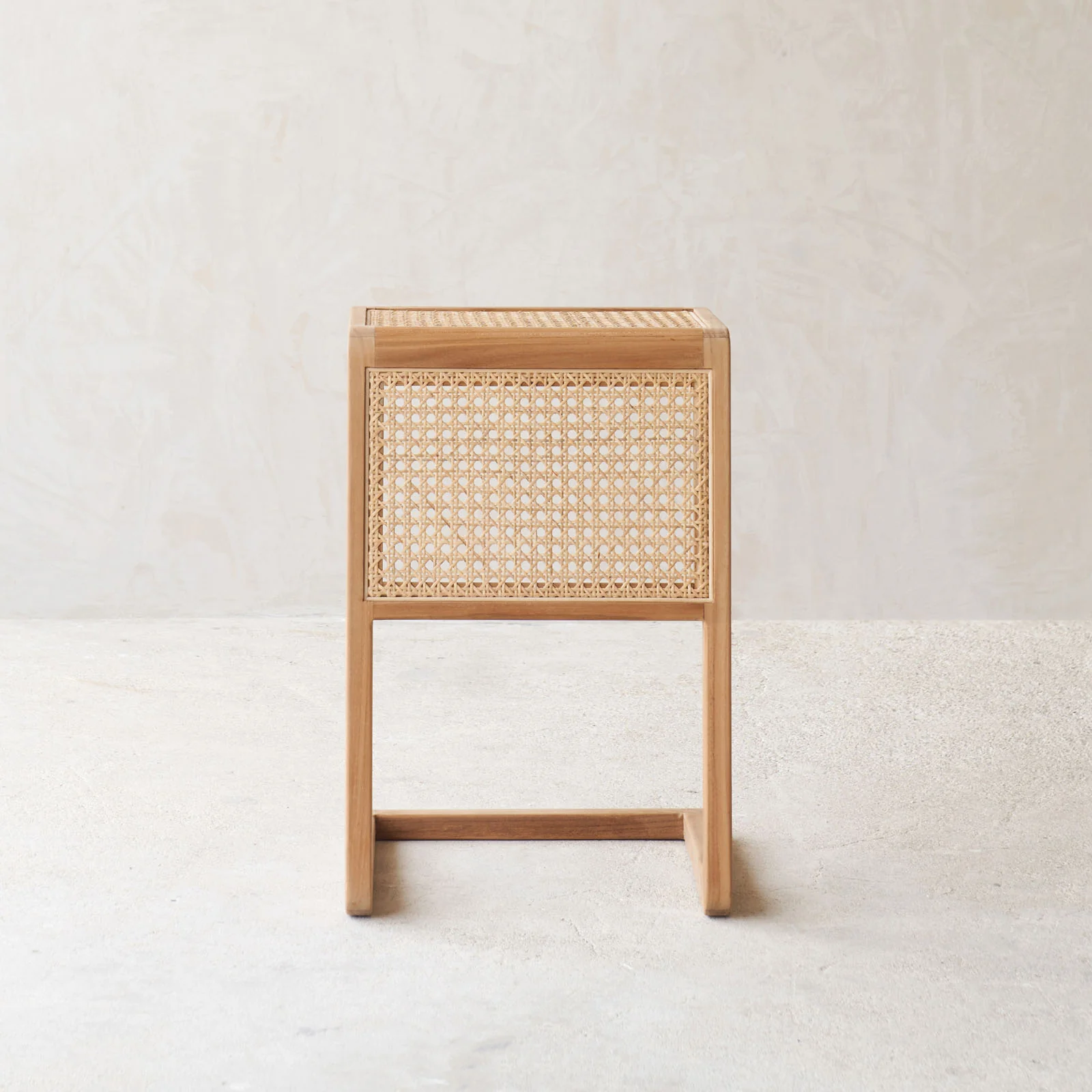 Rattan Side Table | Teak (40cm) - Image 2