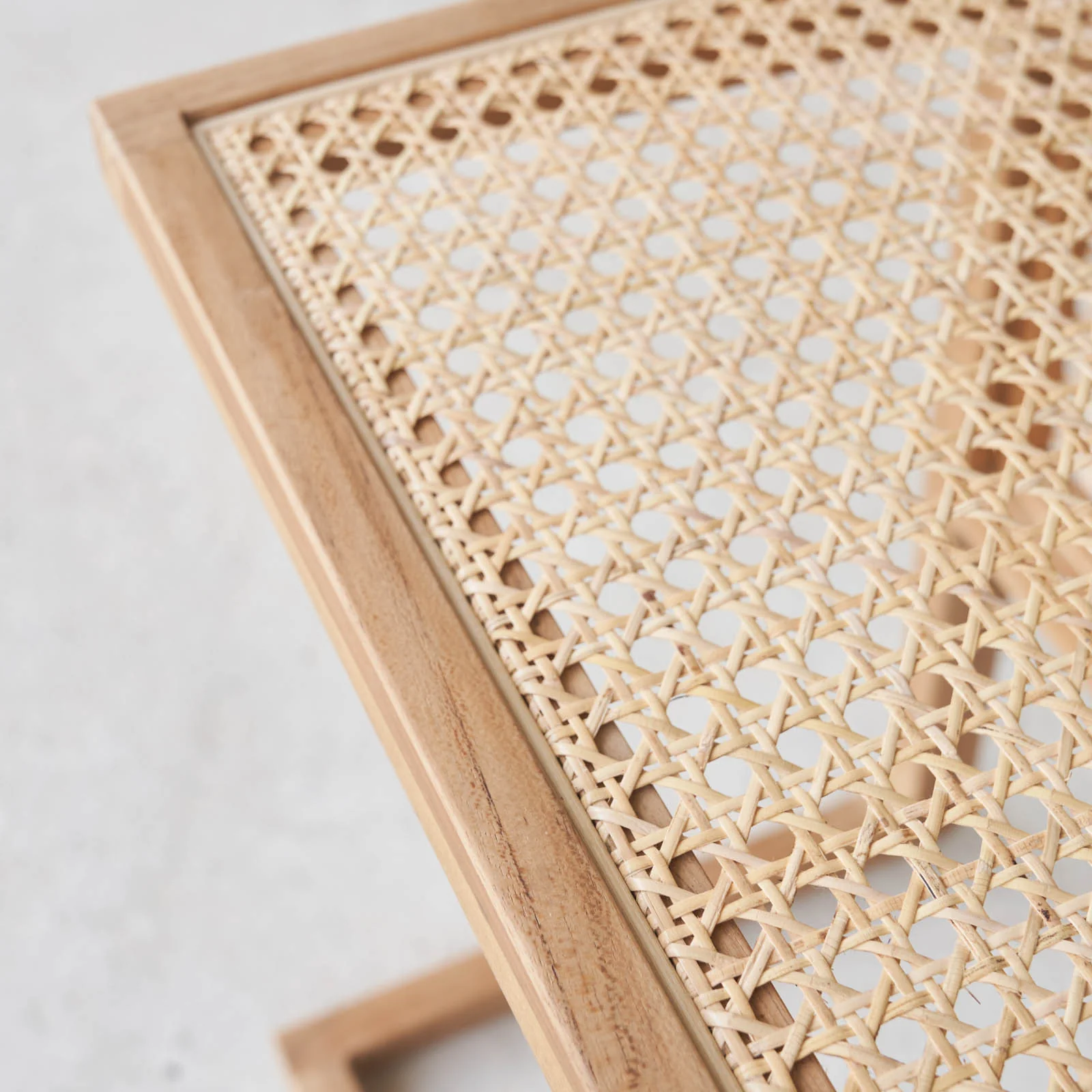 Rattan Side Table | Teak (40cm) - Image 6