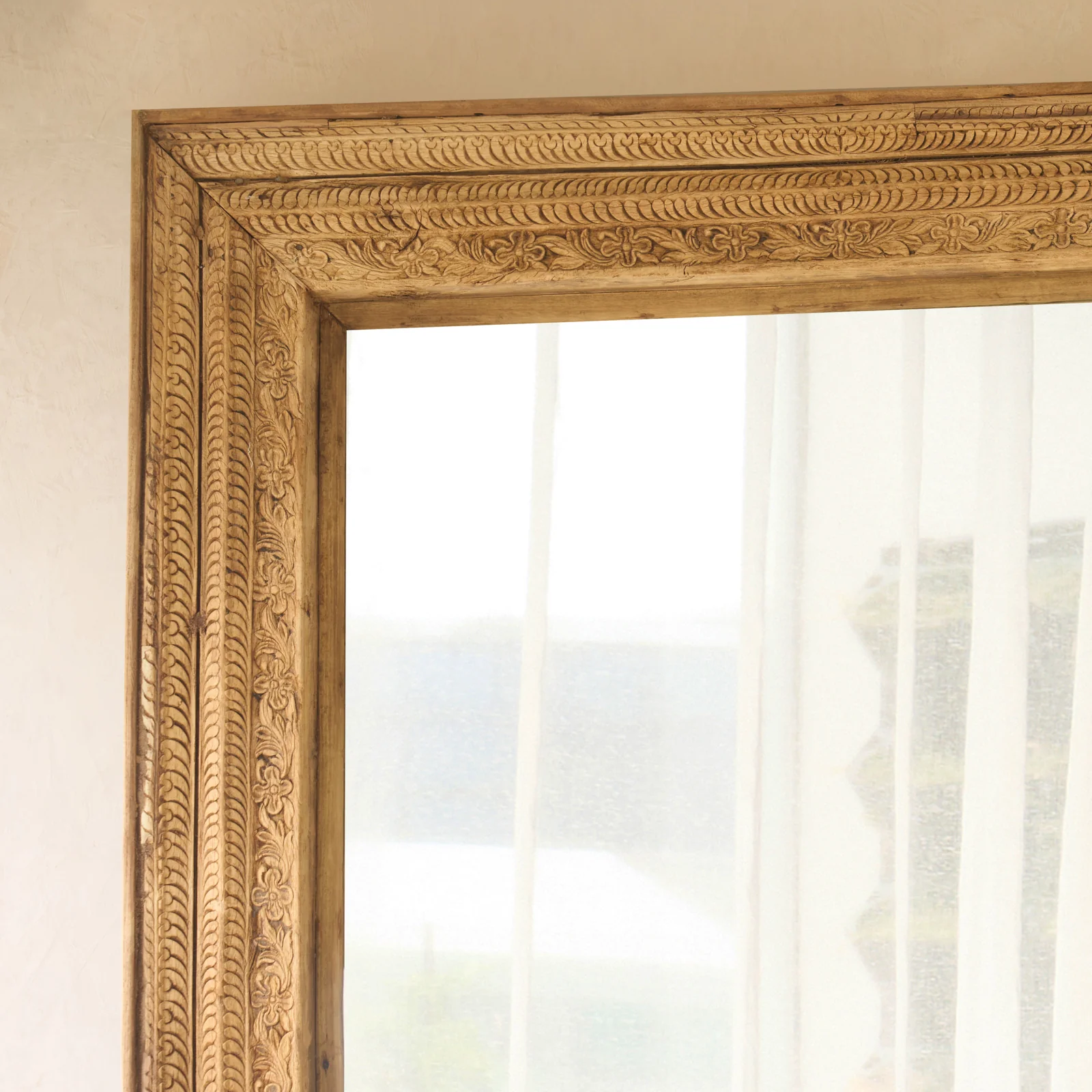 Reclaimed Architectural Teak Mirror | A - Image 2