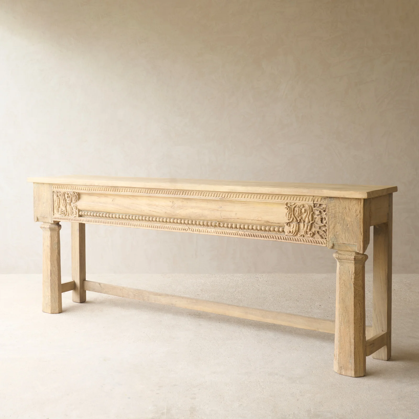 Reclaimed Carved Teak Console | No. 2 - Image 4