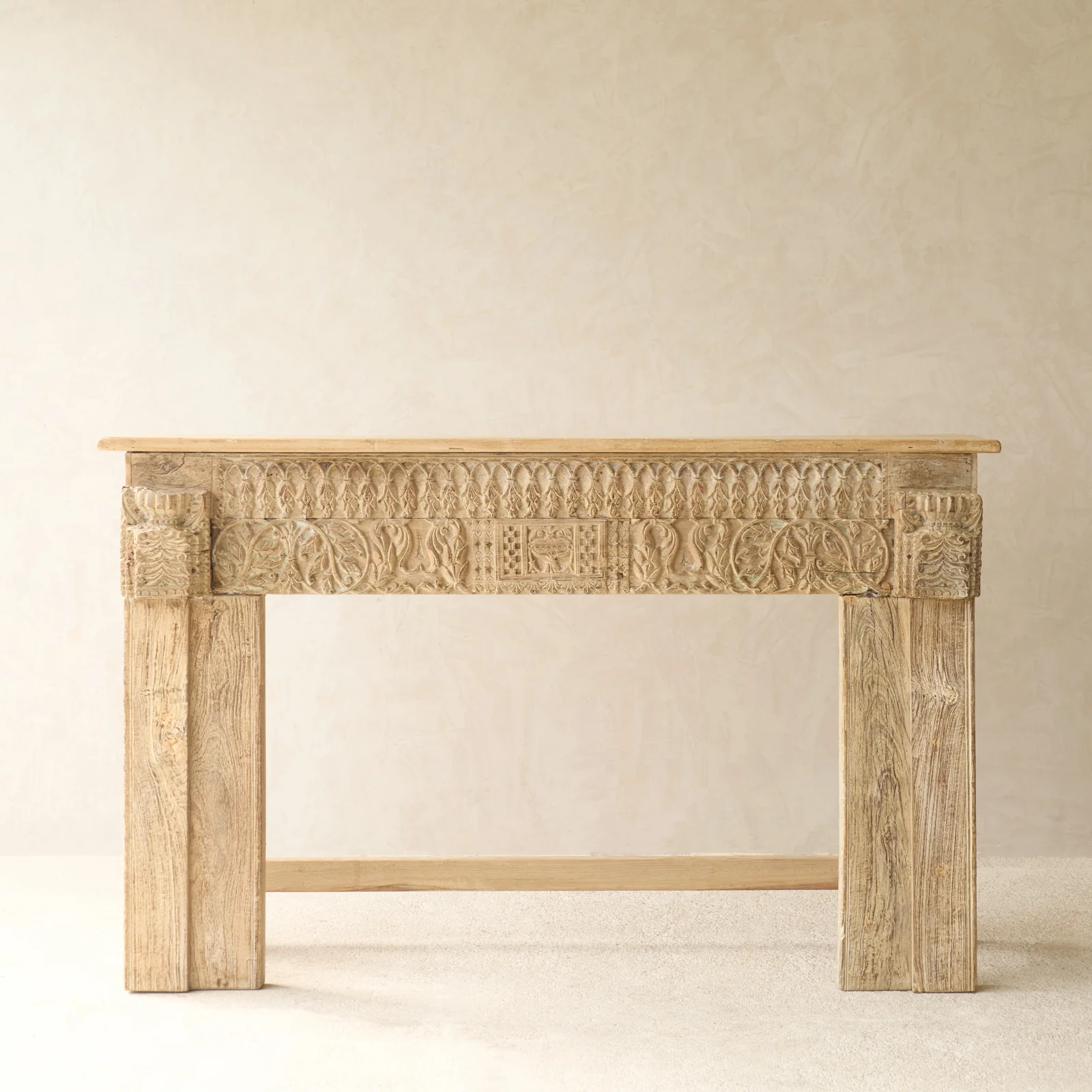 Reclaimed Carved Teak Console | No. 3 - Image 3