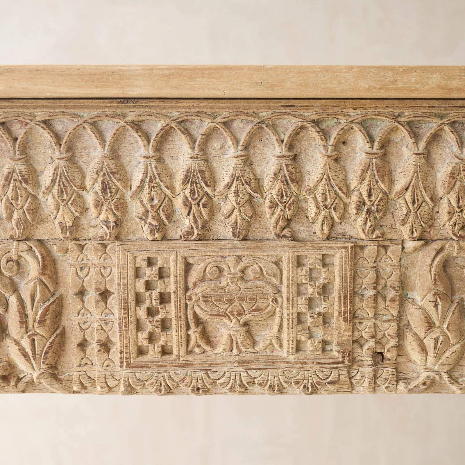 Reclaimed Carved Teak Console | No. 3 - Image 4