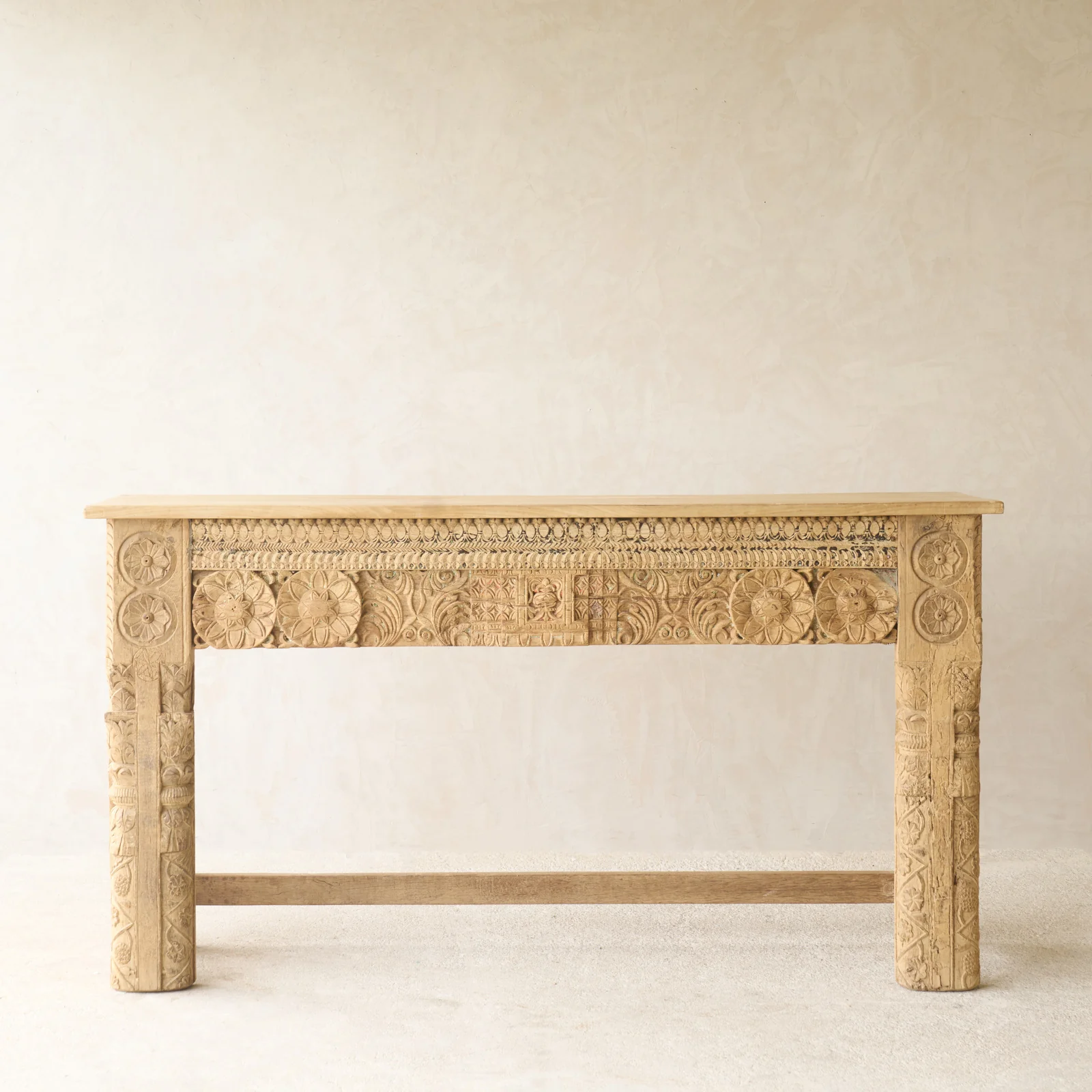 Reclaimed Carved Teak Console | No. 4 - Image 3
