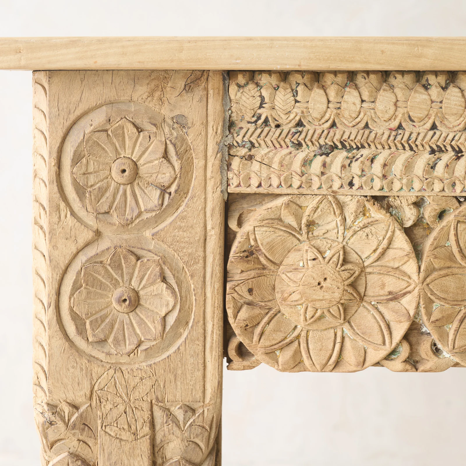 Reclaimed Carved Teak Console | No. 4 - Image 4