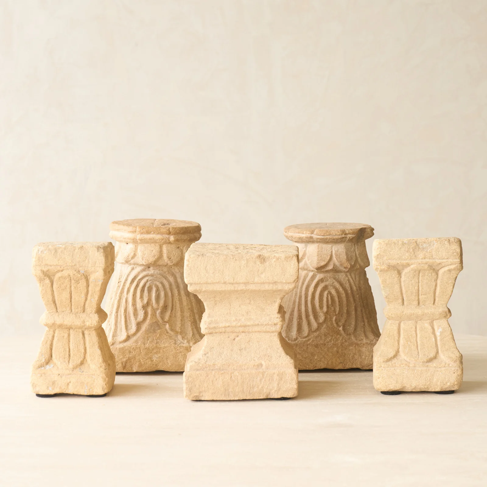 Reclaimed Sandstone Candle Pedestal