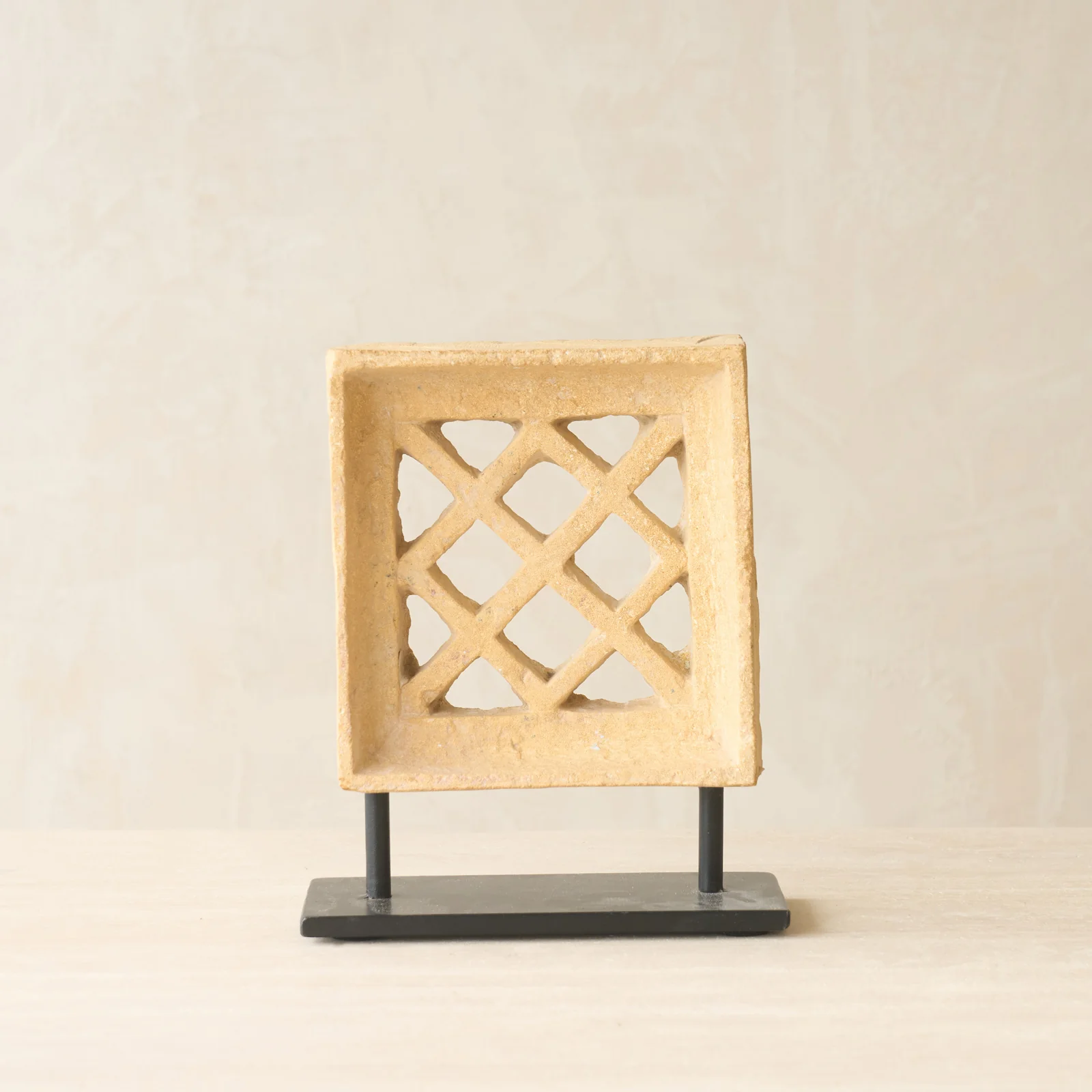 Reclaimed Sandstone Jali Deco - Image 2