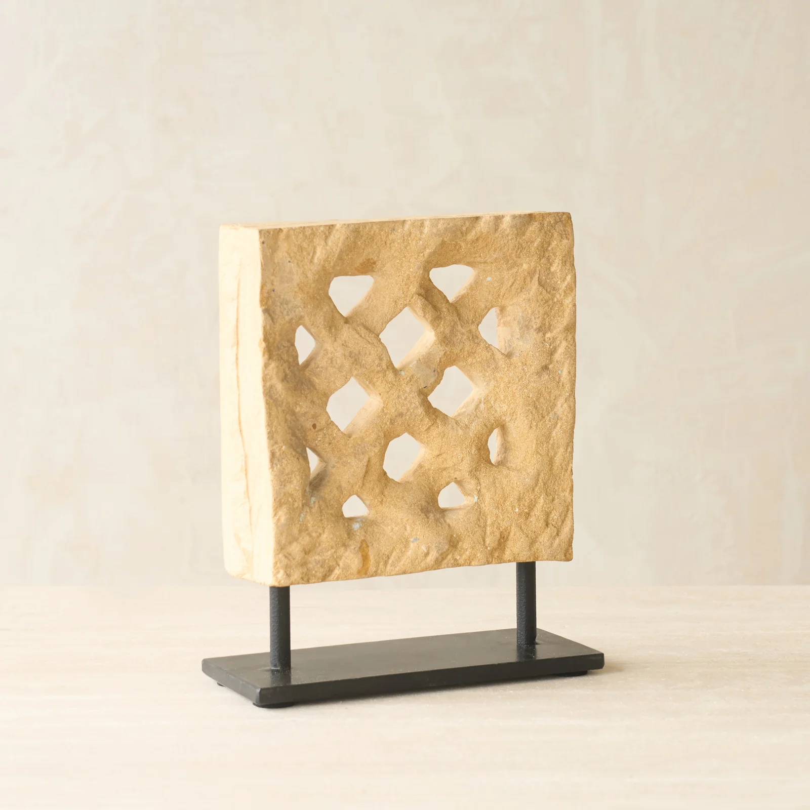 Reclaimed Sandstone Jali Deco - Image 3