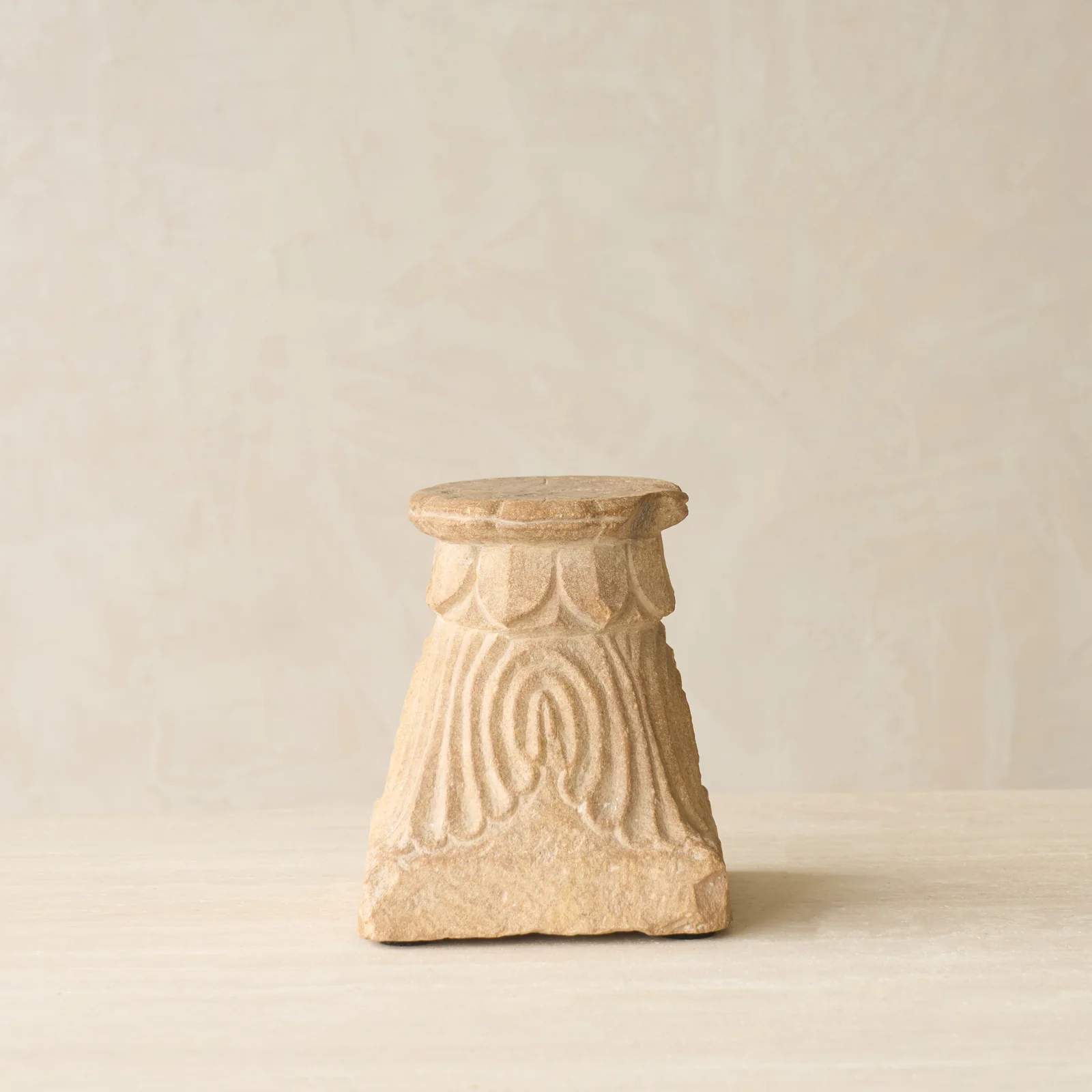 Reclaimed Sandstone Candle Pedestal - Image 2