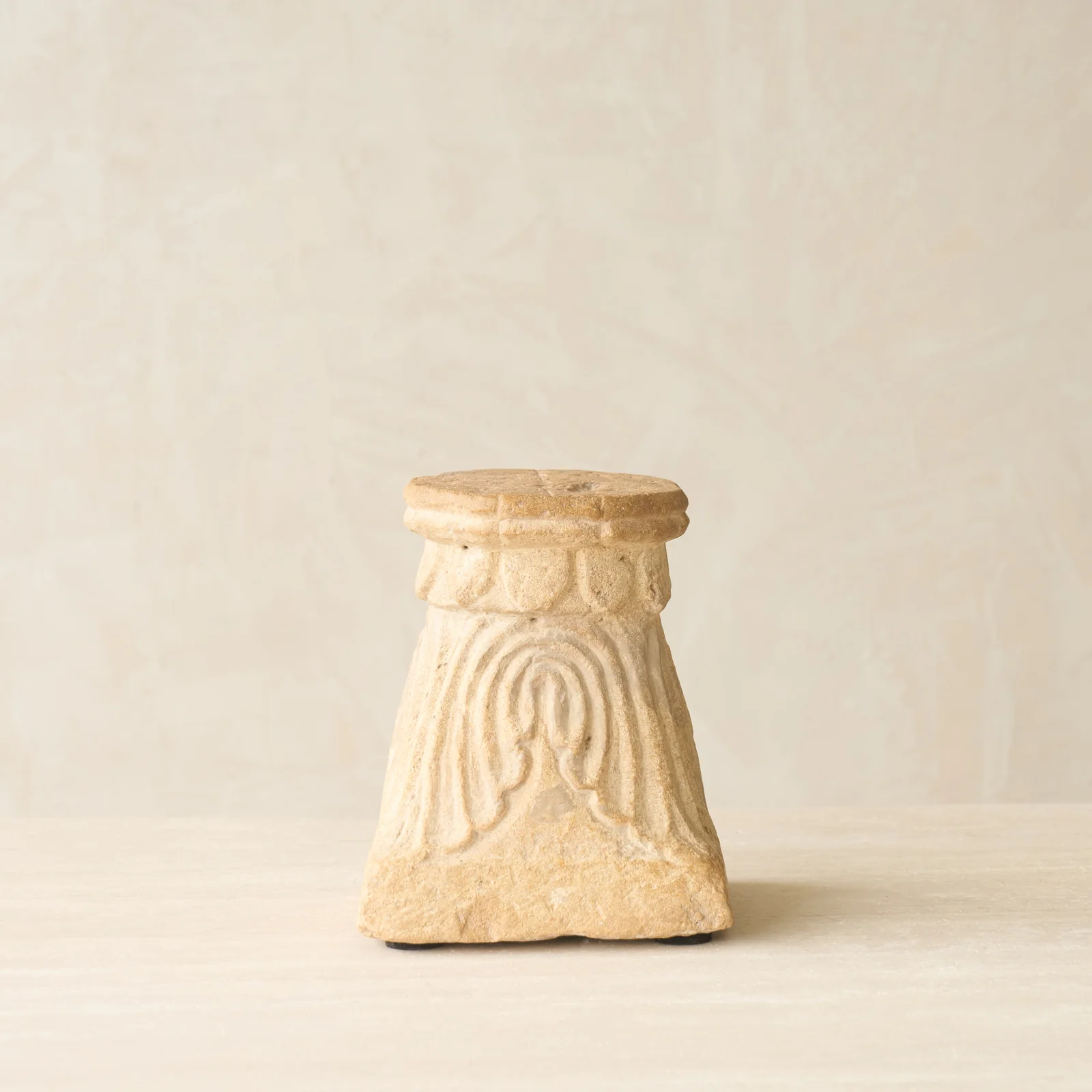 Reclaimed Sandstone Candle Pedestal - Image 4