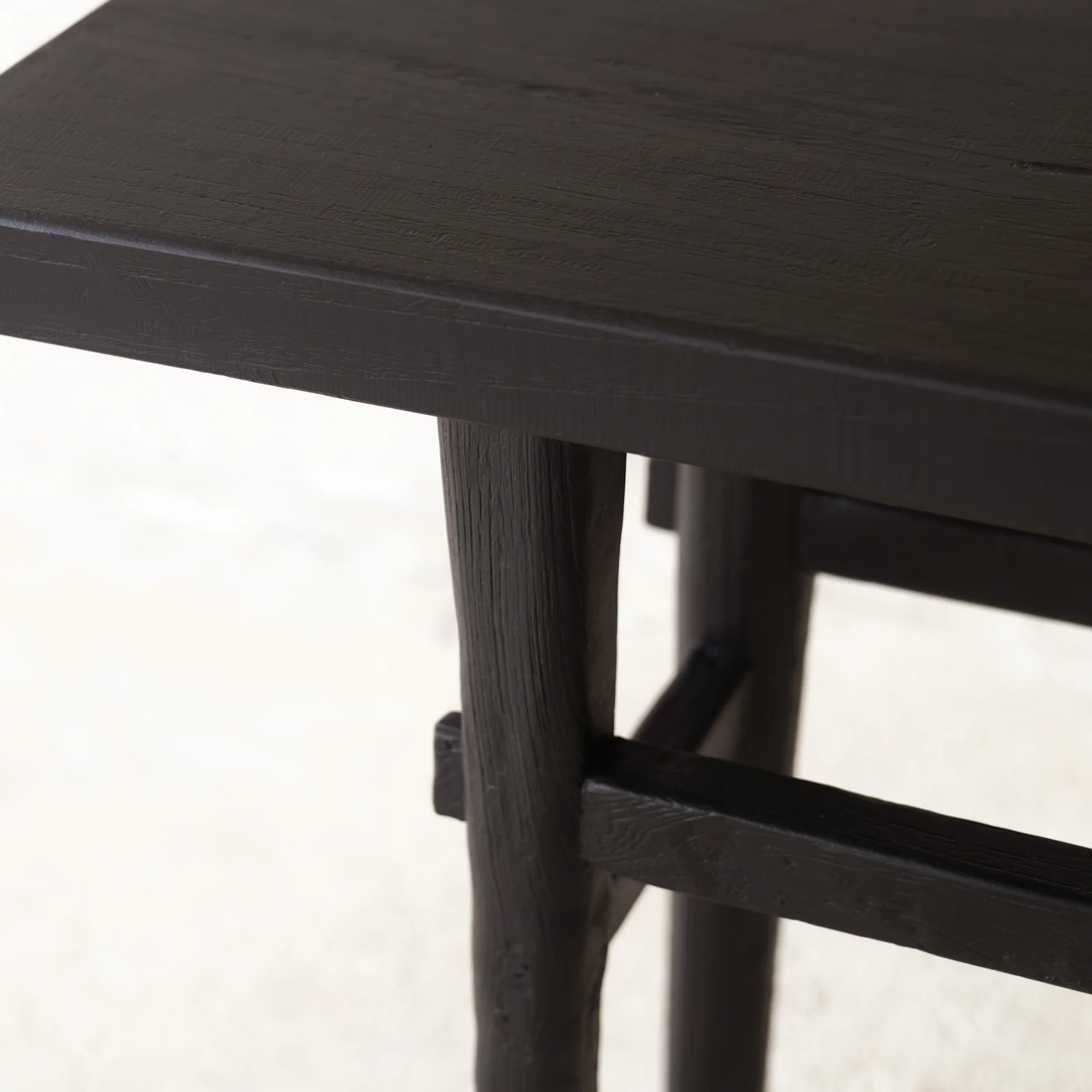 Roca Rustic Console | Old Teak - Black (150cm) - Image 2