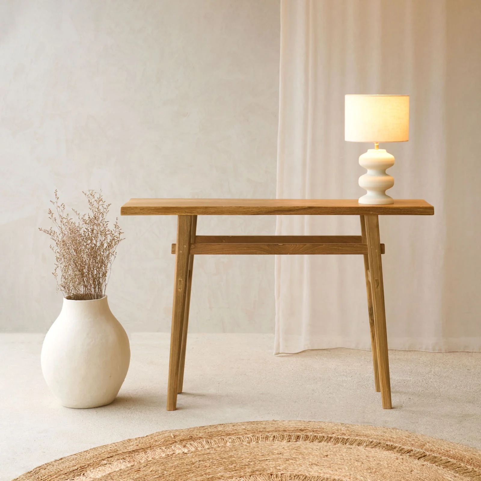Roca Rustic Console | Old Teak - Natural (120cm)