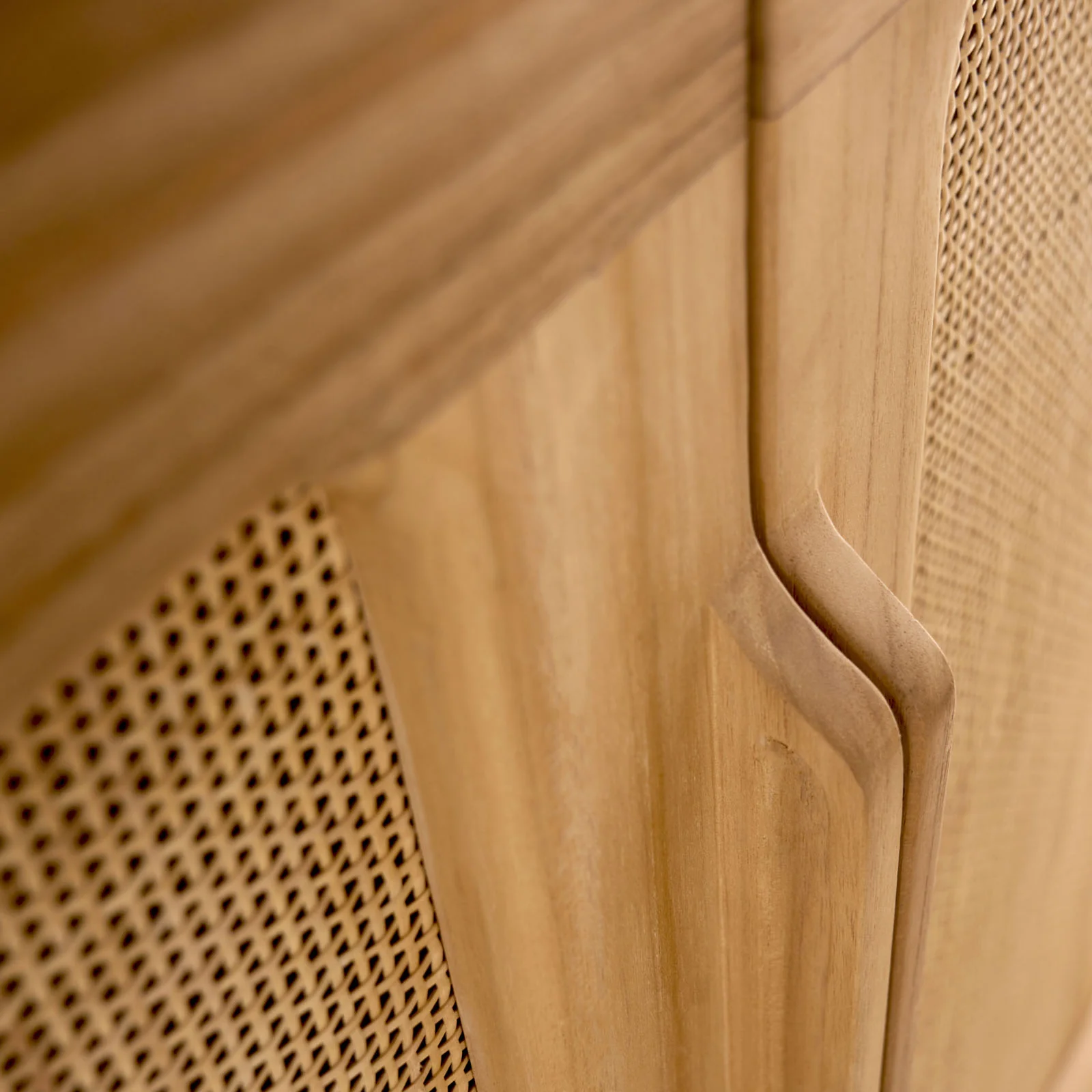 Rocco Rattan Sideboard | Teak (180cm) - Image 8