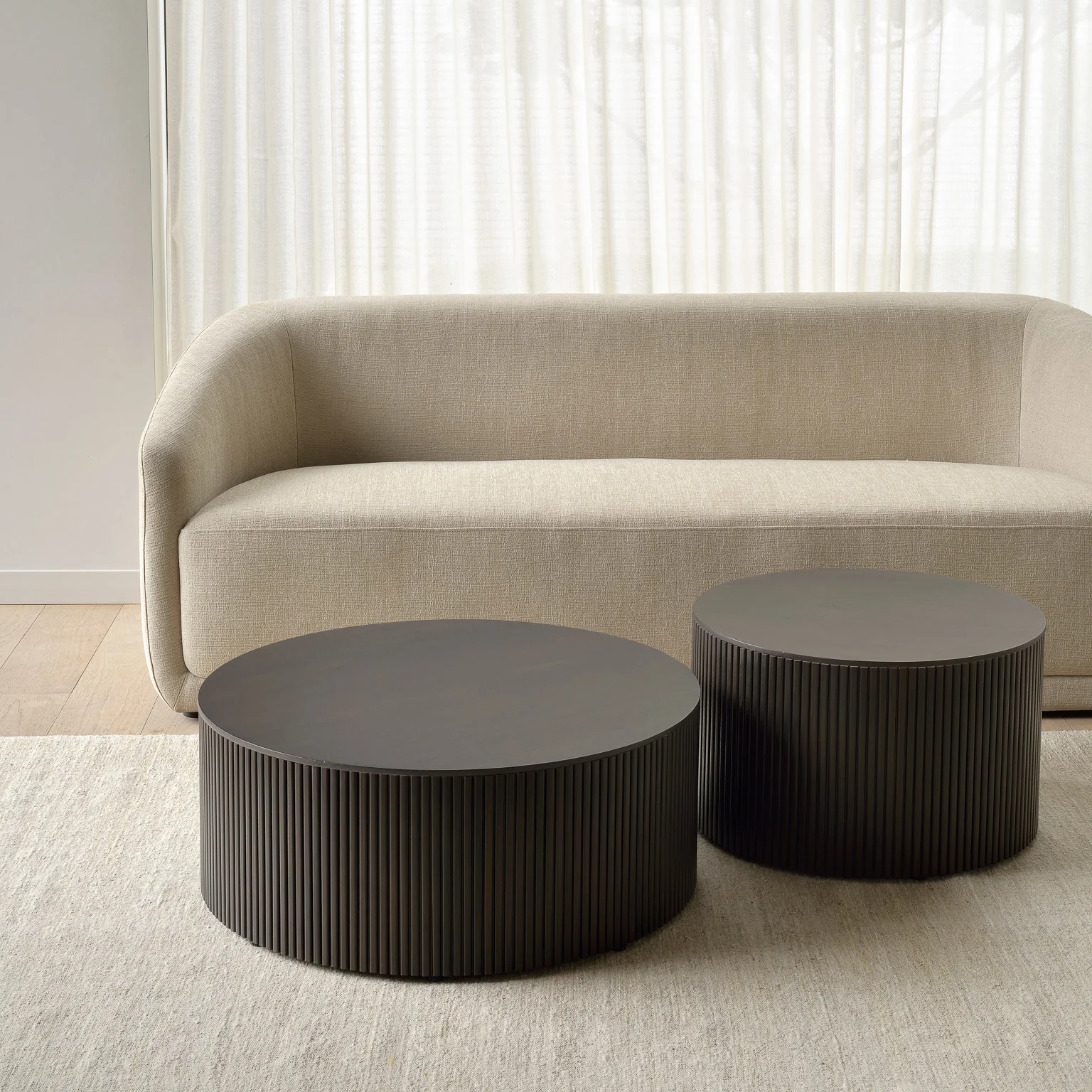 Roller Max Coffee Table | Mahogany Dark Brown - Large (80cm) - Image 2