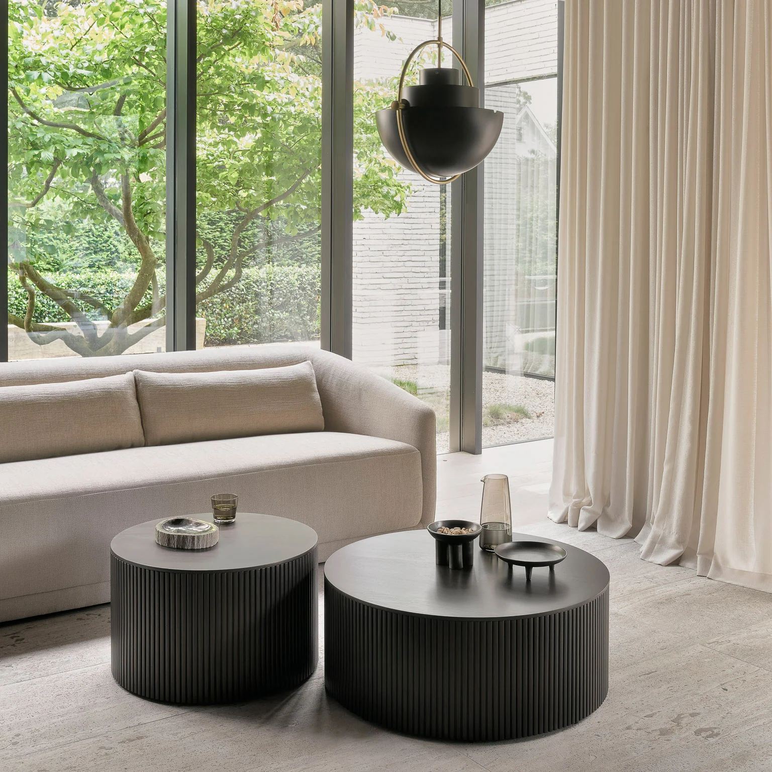 Roller Max Coffee Table | Mahogany Dark Brown - Large (80cm) - Image 5
