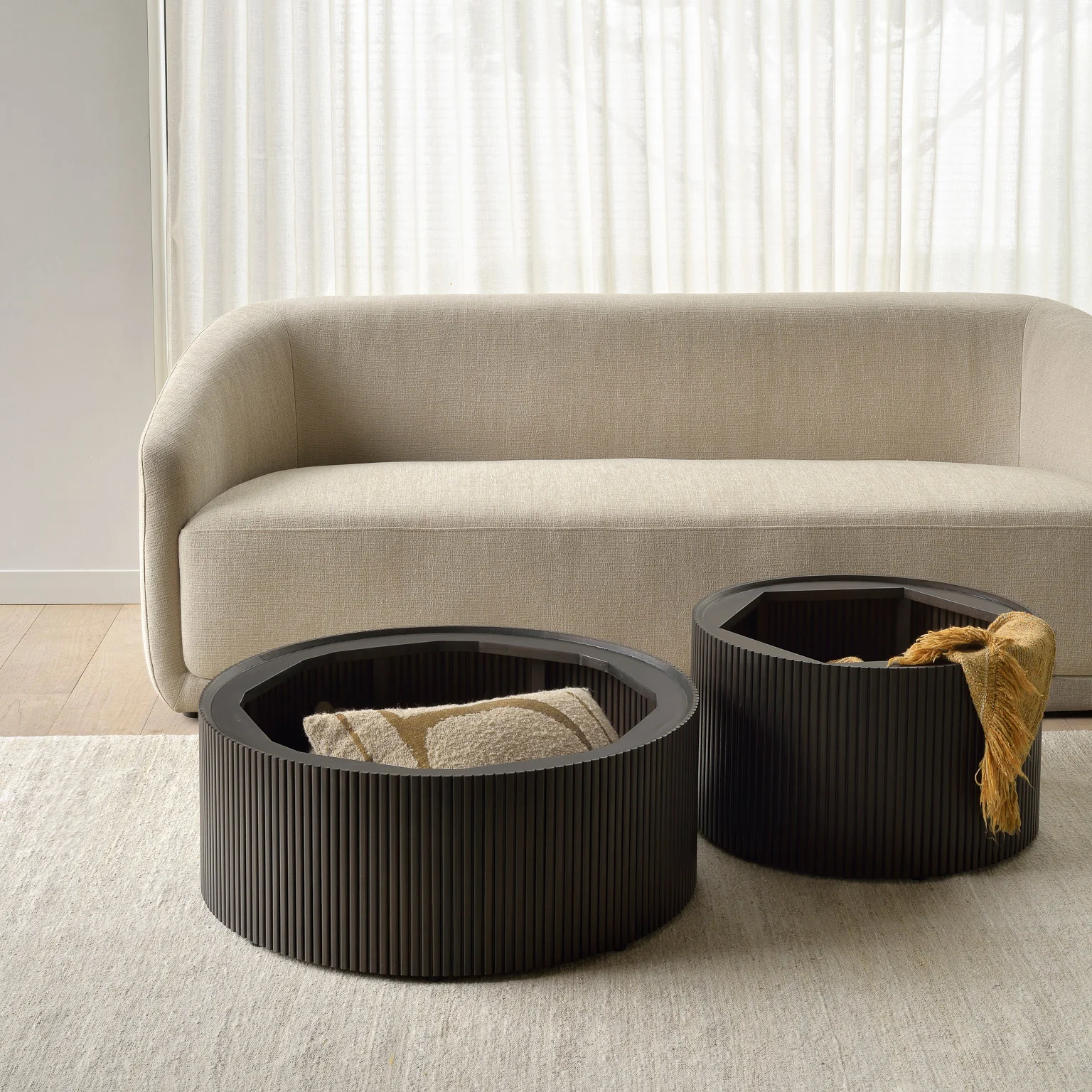 Roller Max Coffee Table | Mahogany Dark Brown - Medium (60cm) - Image 4