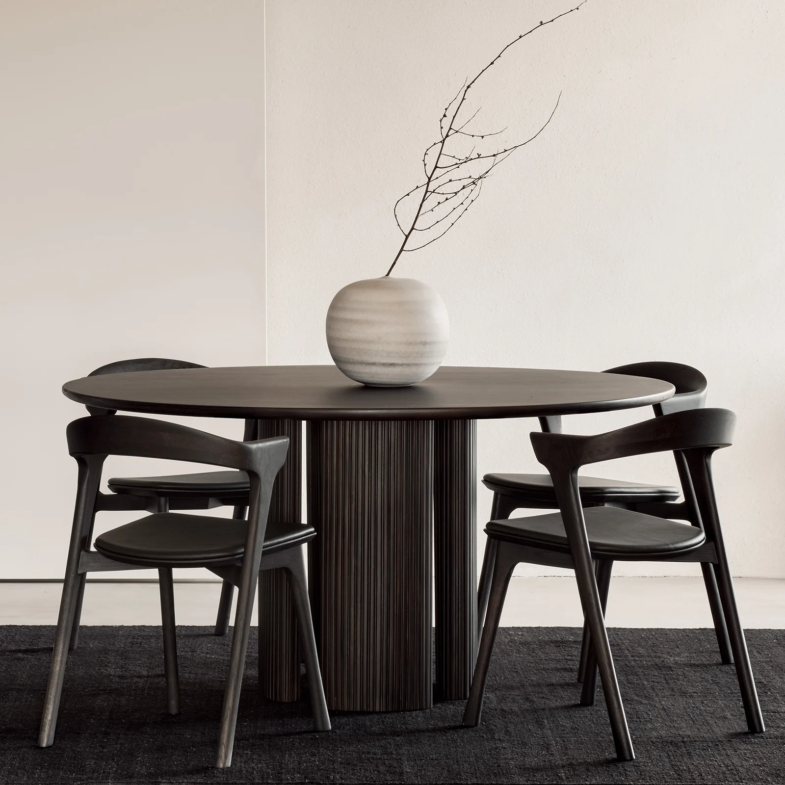 Roller Max Dining Table | Mahogany - Dark Brown (150cm) - Image 4