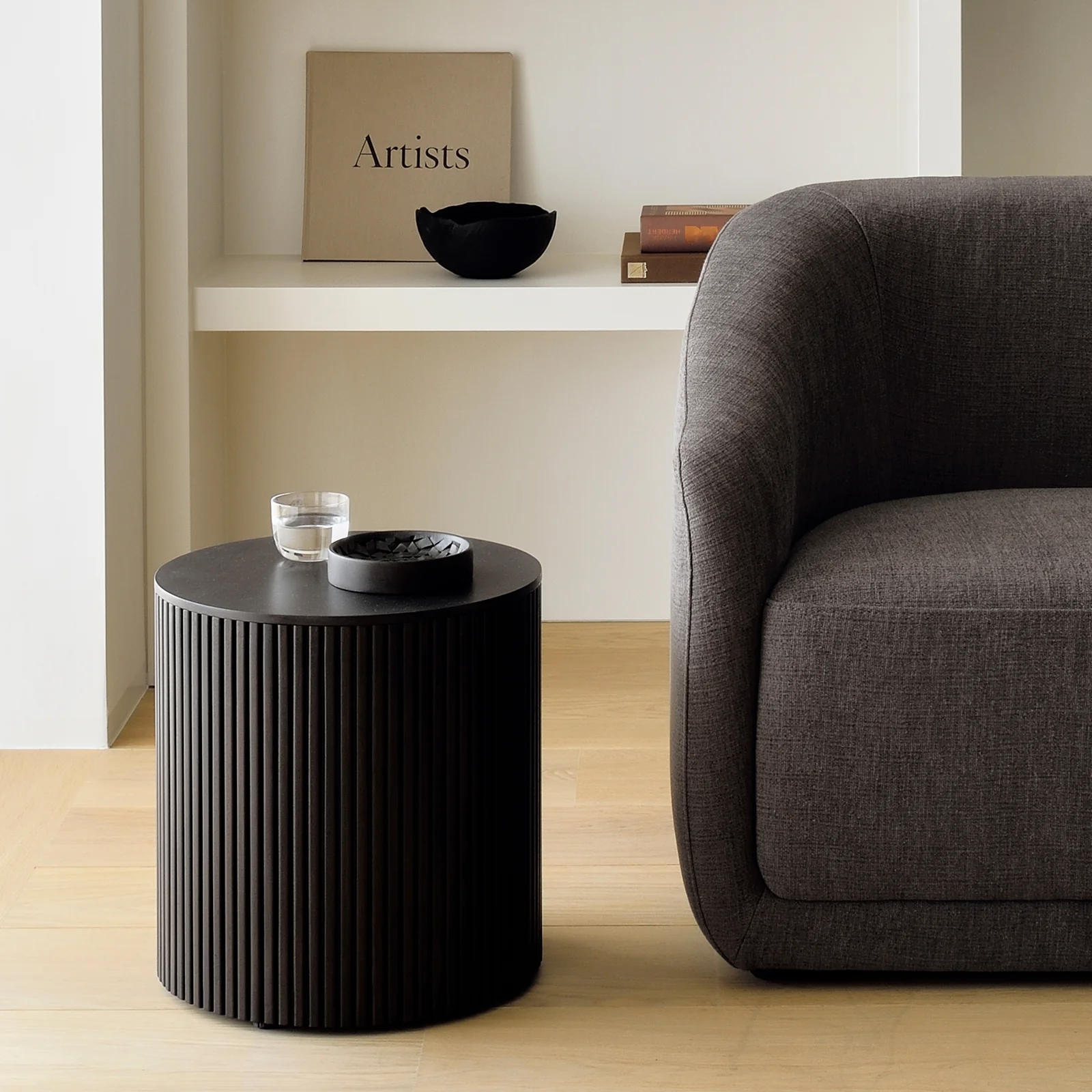 Roller Max Side Table | Mahogany - Dark Brown (40cm) - Image 3