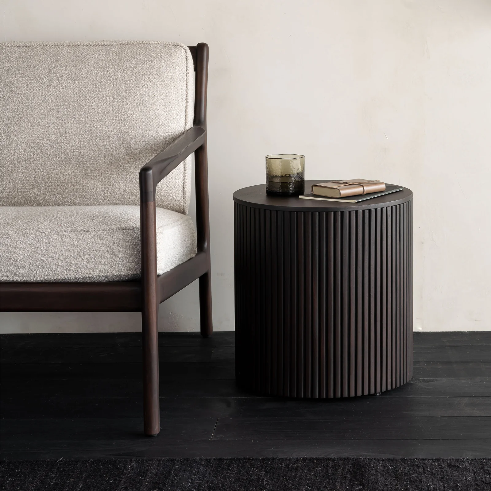 Roller Max Side Table | Mahogany - Dark Brown (40cm) - Image 8